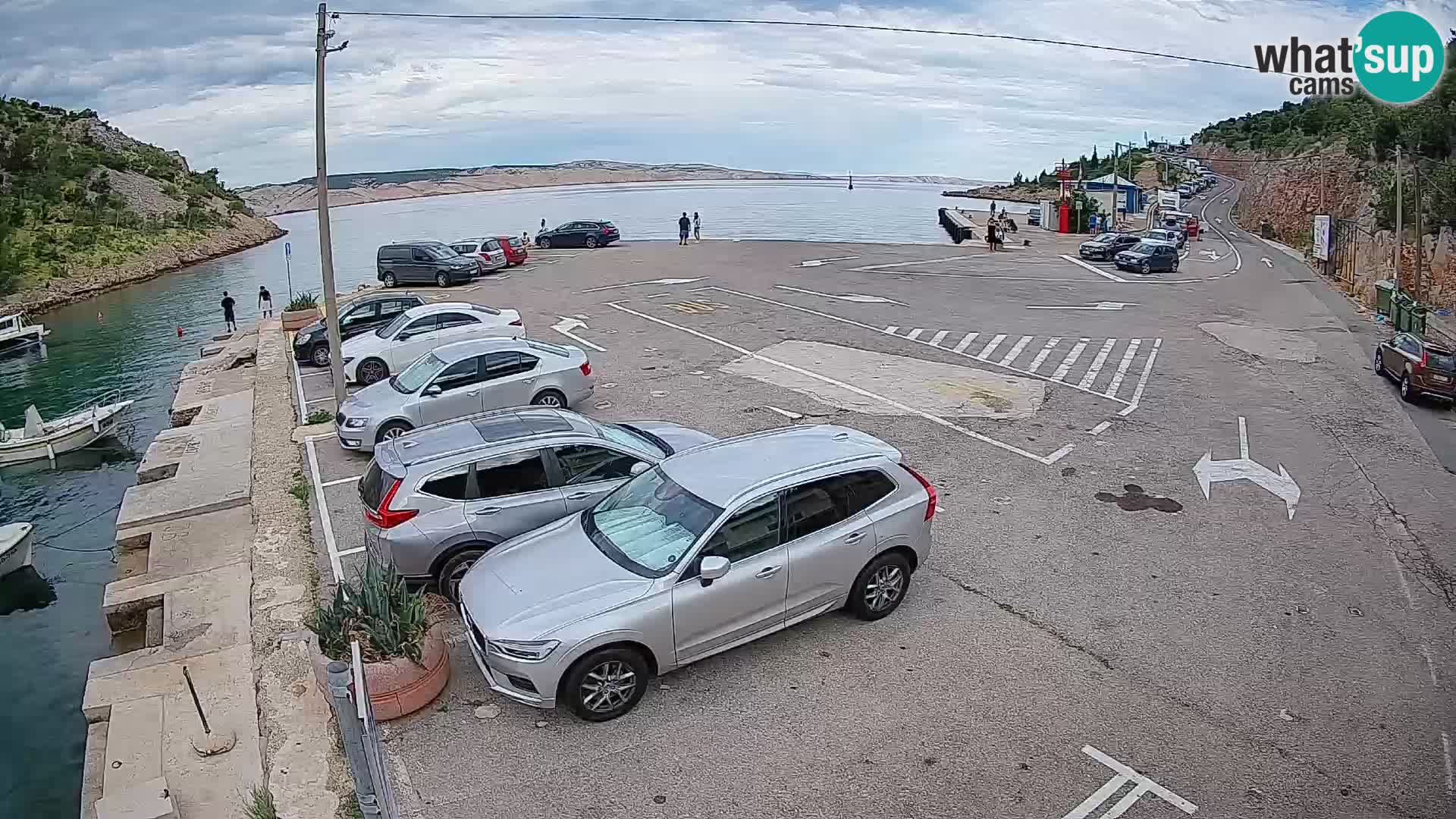Webcam Prizna ferry port to Pag island