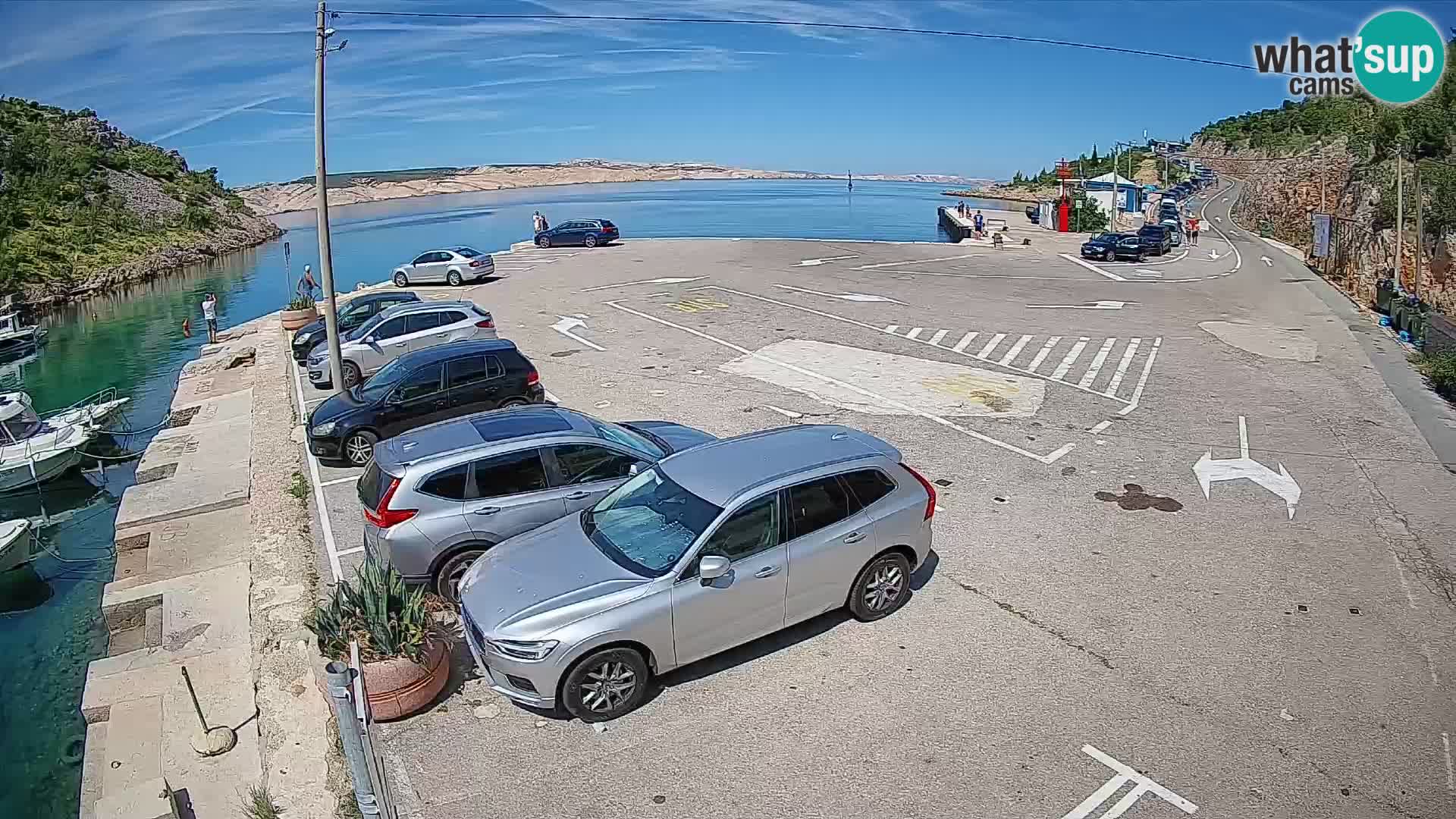 Webcam Fährhafen Prizna – zur Insel Pag