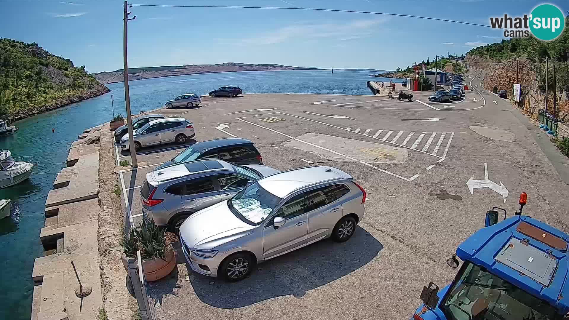Webcam Prizna ferry port to Pag island