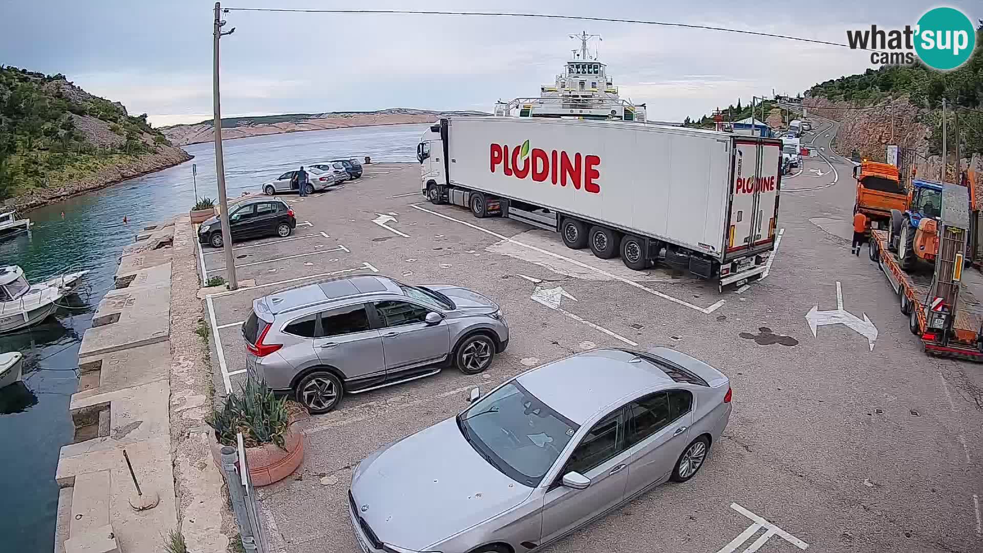 Webcam Fährhafen Prizna – zur Insel Pag