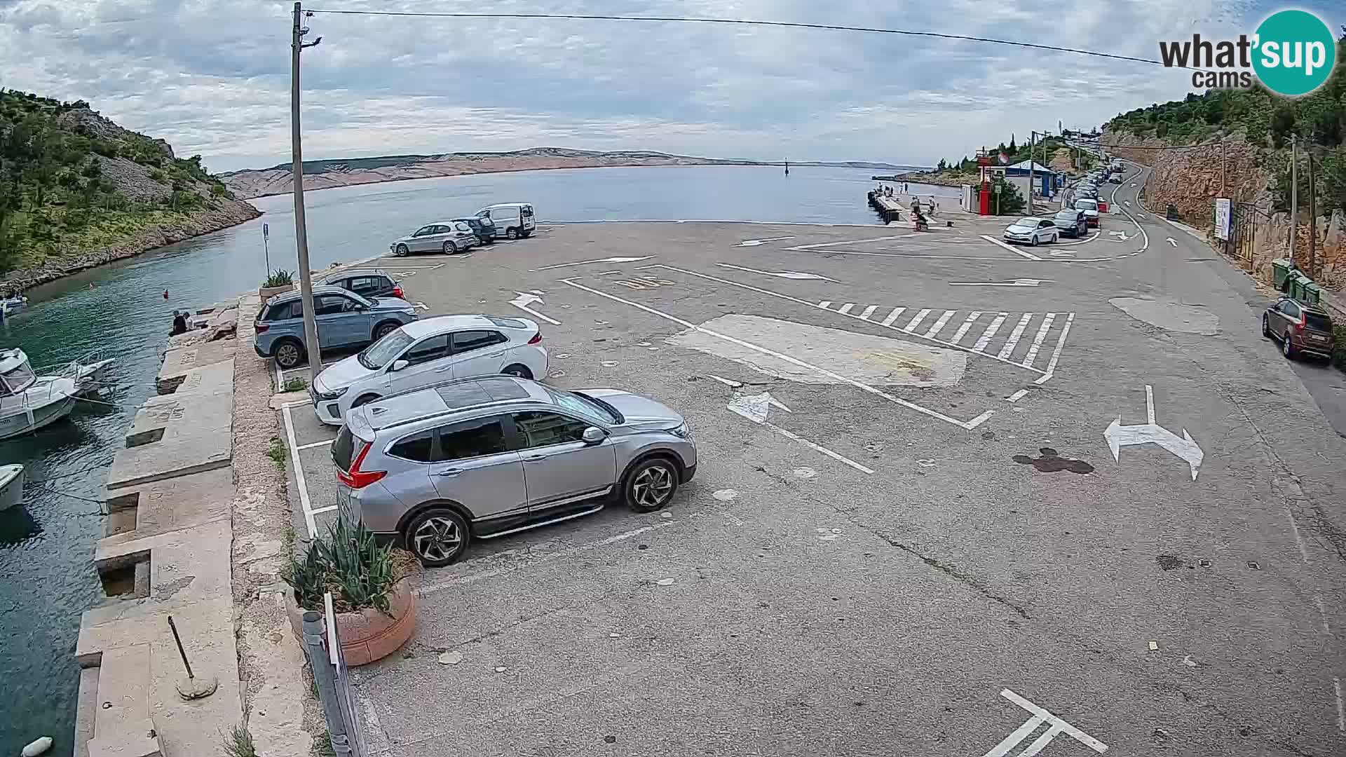 Webcam Prizna ferry port to Pag island
