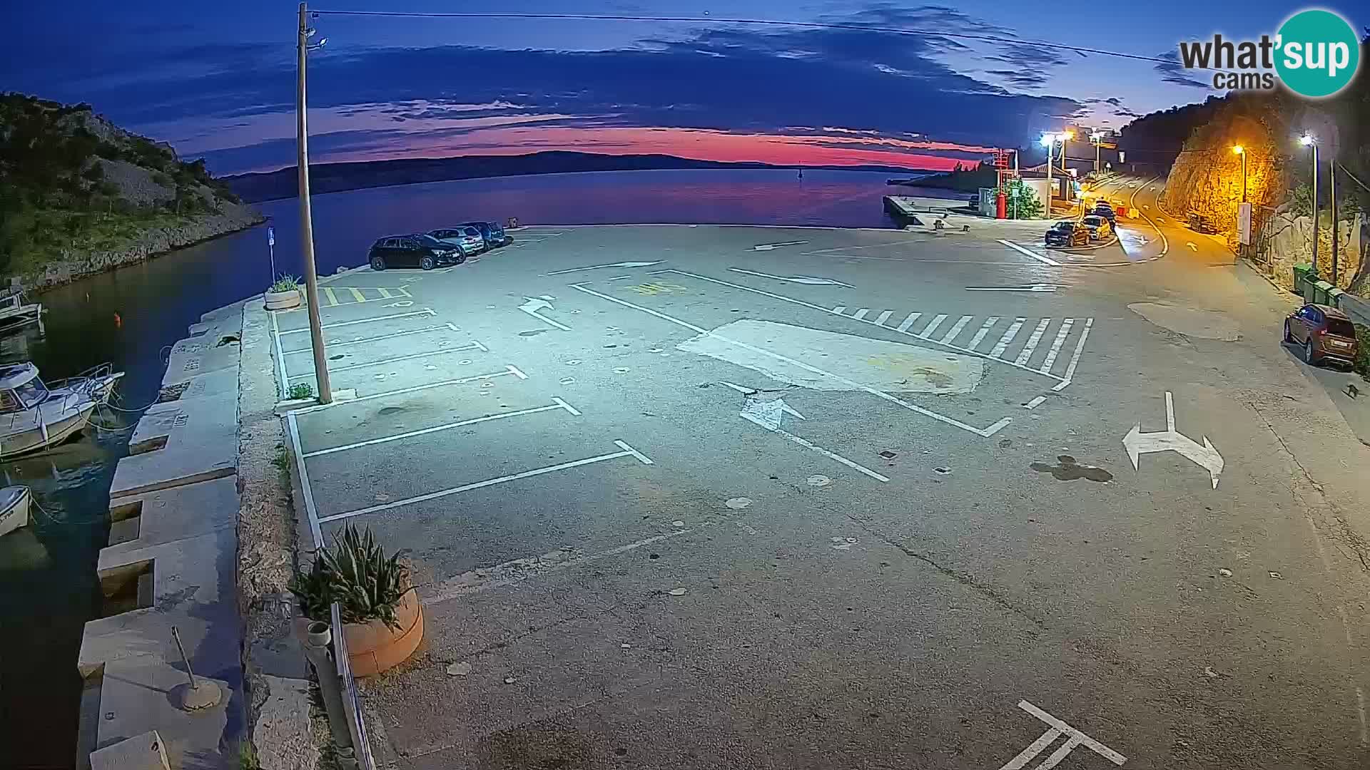 Webcam Prizna ferry port to Pag island