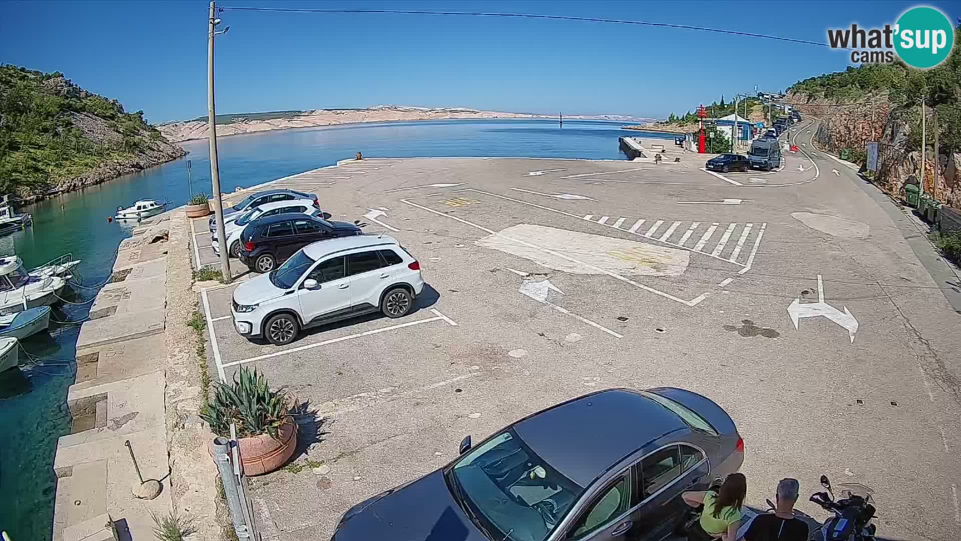 Webcam Prizna ferry port to Pag island