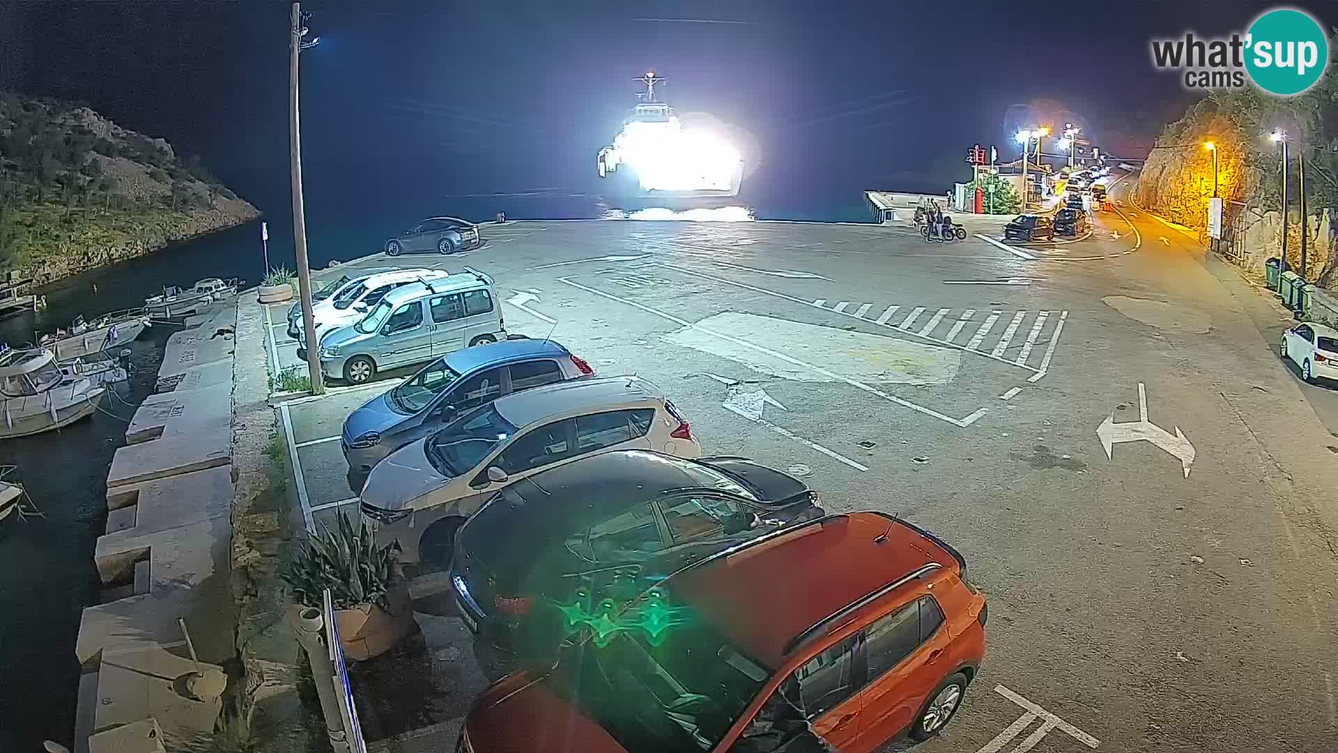 Webcam Prizna ferry port to Pag island