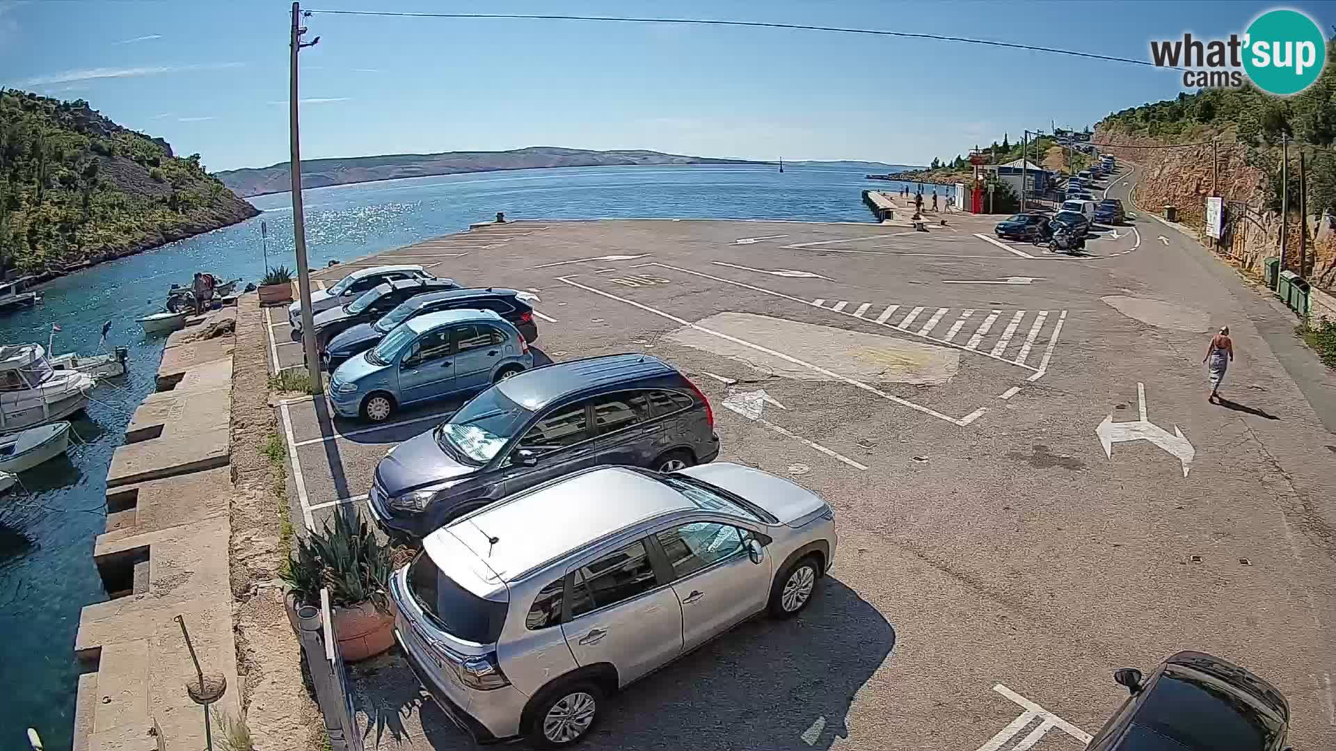 Webcam Fährhafen Prizna – zur Insel Pag