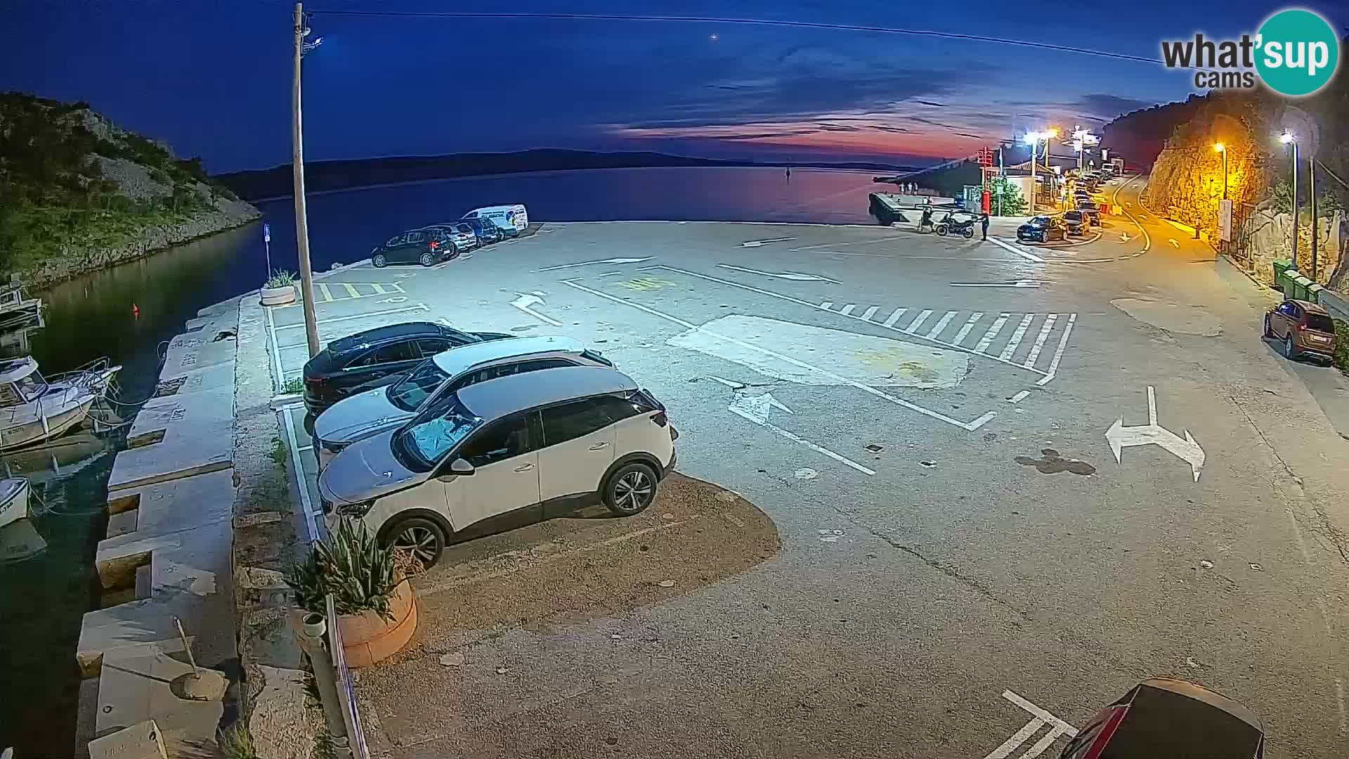 Webcam Prizna ferry port to Pag island