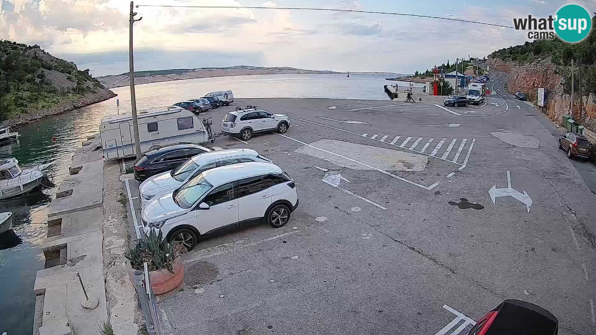 Webcam Prizna ferry port to Pag island