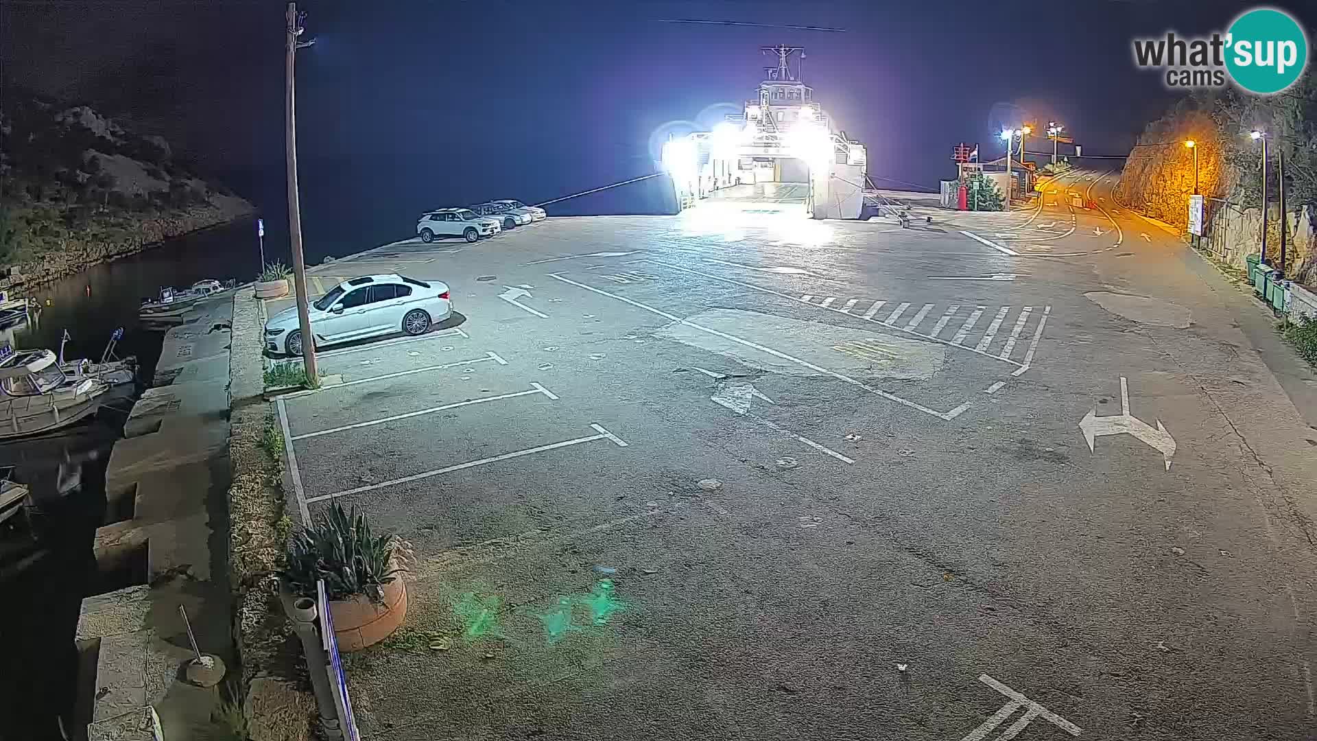 Webcam Prizna ferry port to Pag island