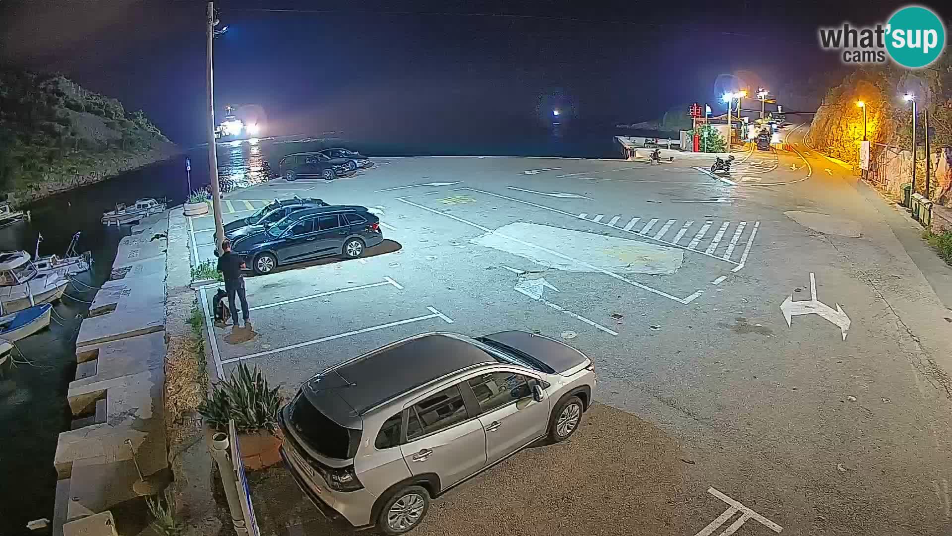 Webcam Prizna ferry port to Pag island