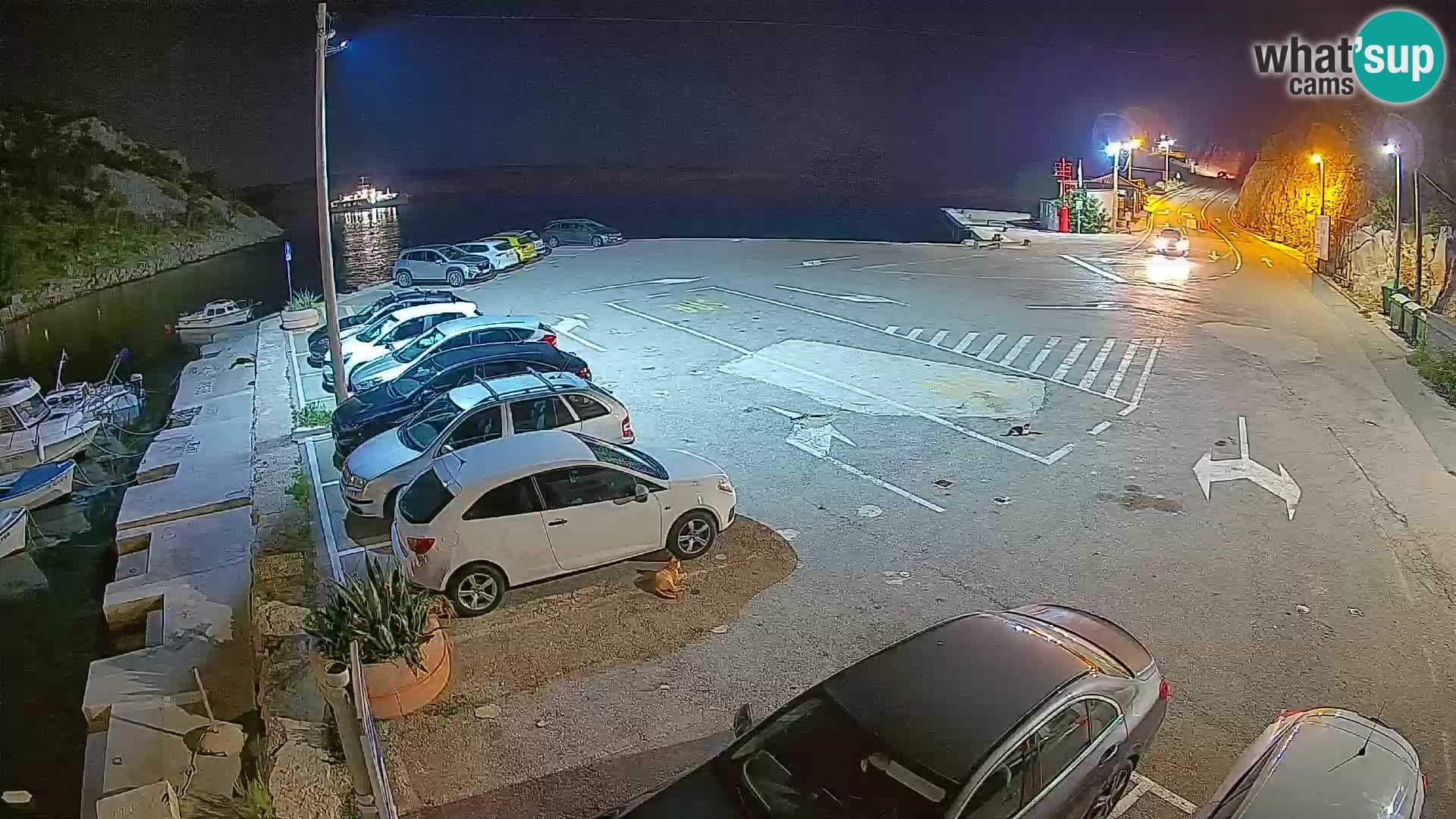 Webcam port de ferry de Prizna – vers l’île de Pag