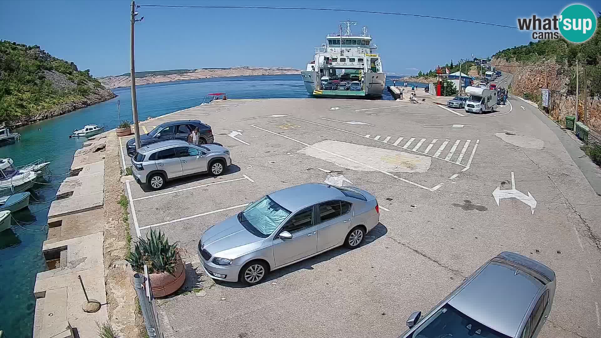Webcam Fährhafen Prizna – zur Insel Pag