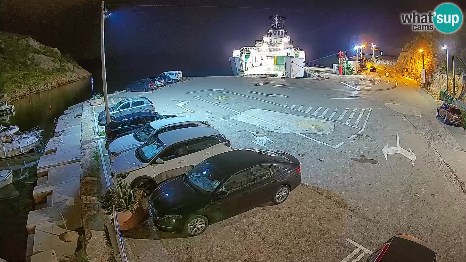 Webcam Fährhafen Prizna – zur Insel Pag