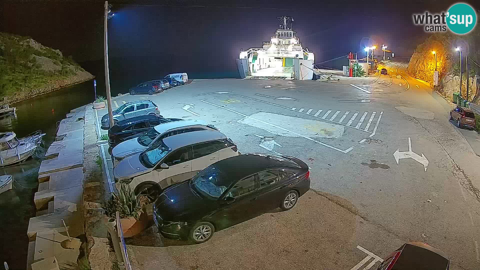 Webcam port de ferry de Prizna – vers l’île de Pag