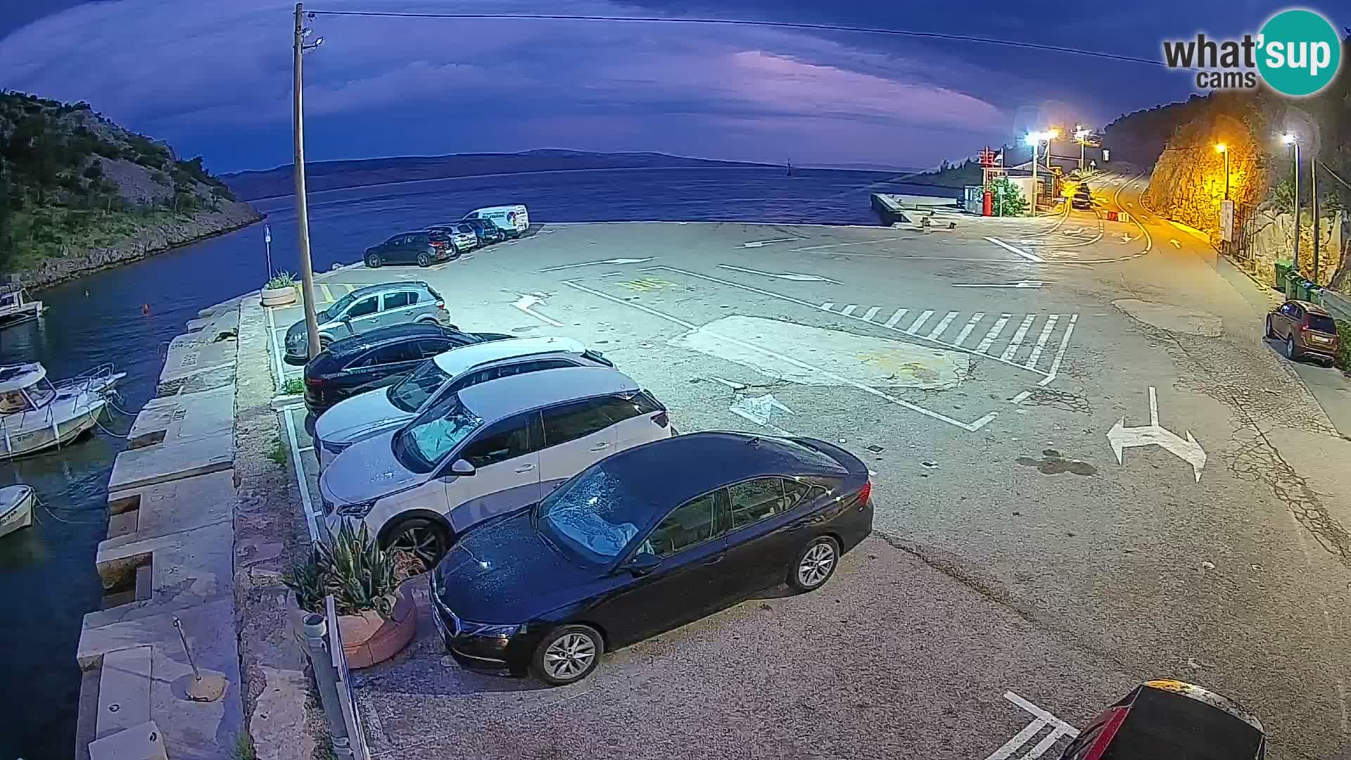 Webcam port de ferry de Prizna – vers l’île de Pag