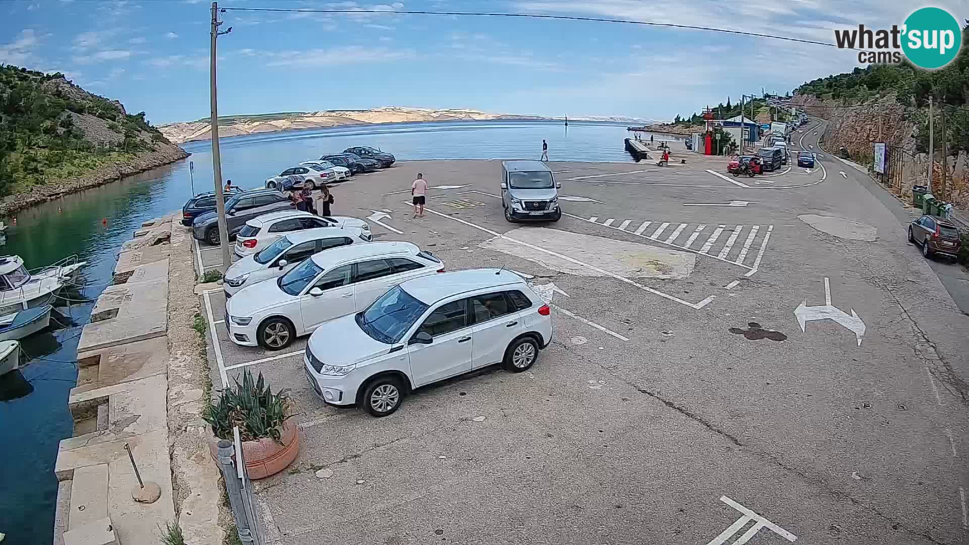 Webcam Fährhafen Prizna – zur Insel Pag