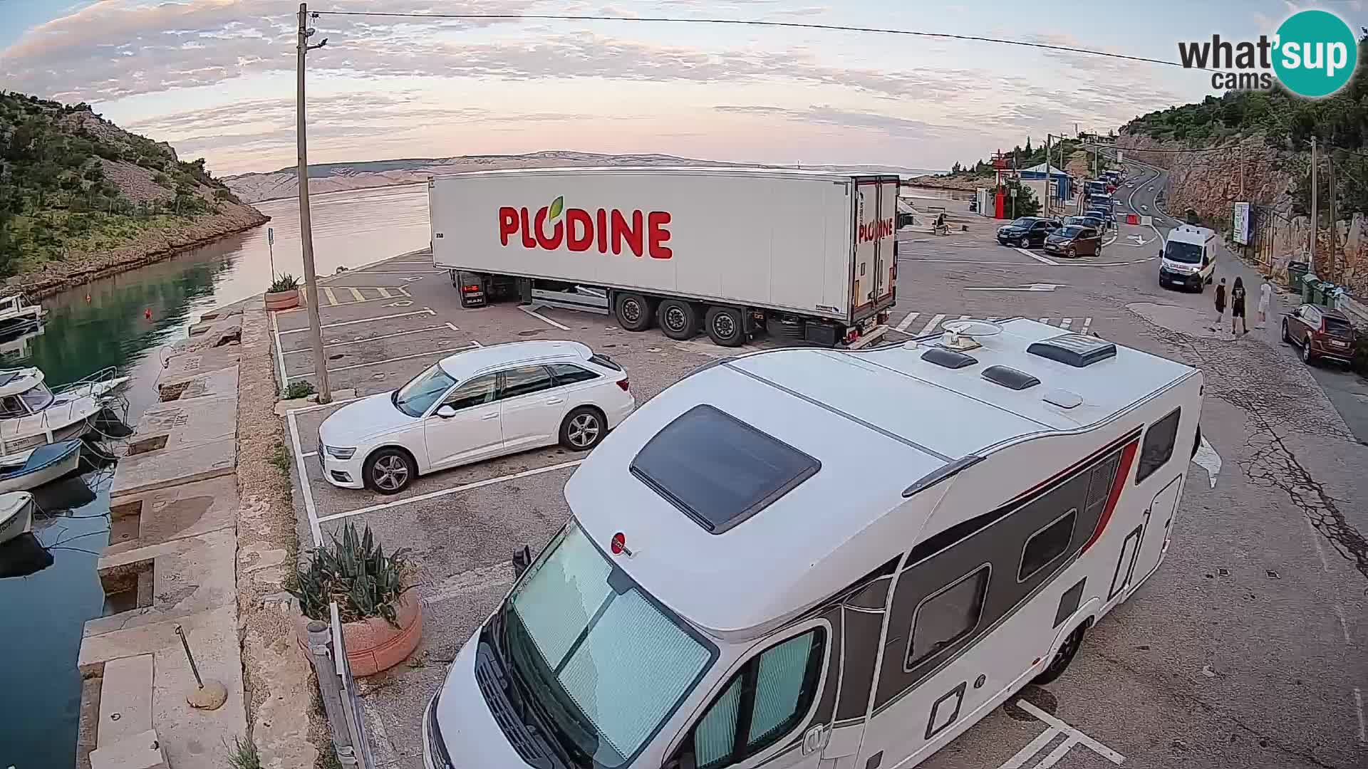 Webcam Fährhafen Prizna – zur Insel Pag
