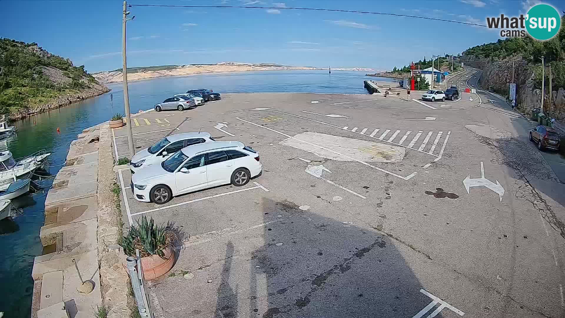 Webcam Fährhafen Prizna – zur Insel Pag