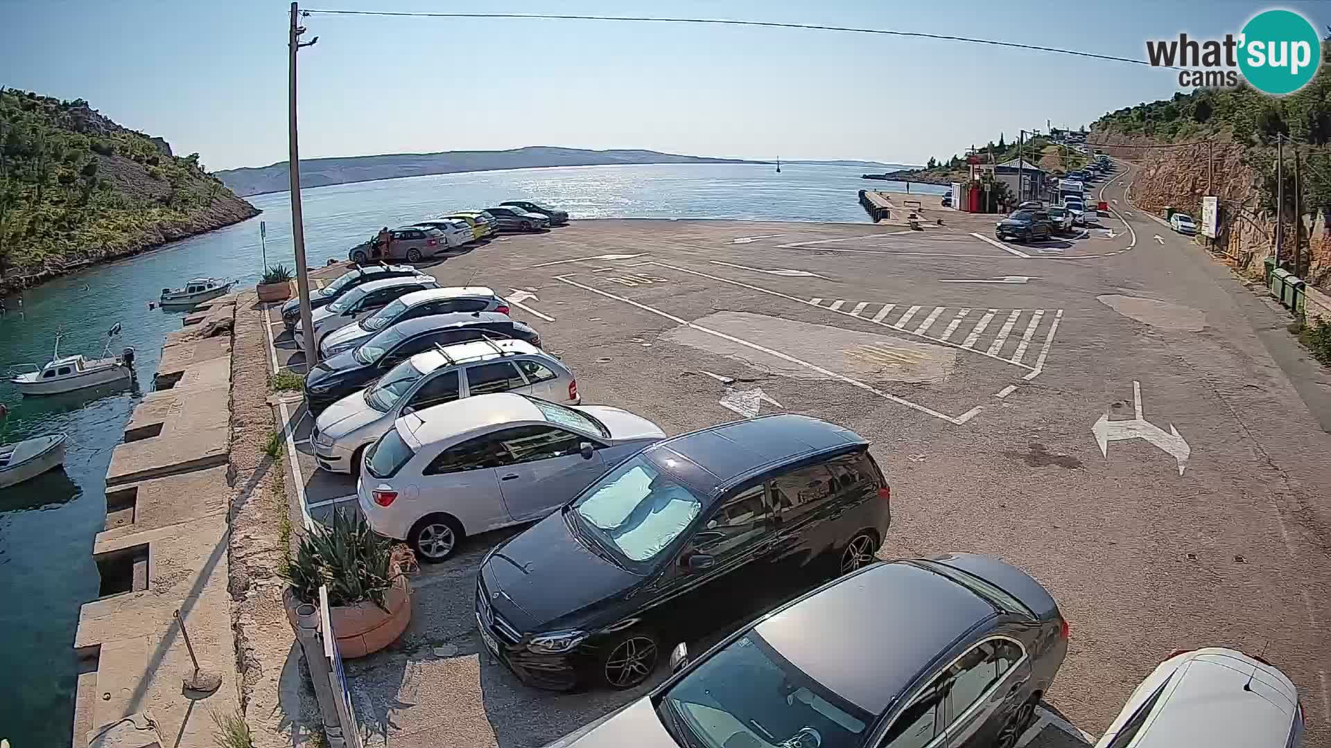 Webcam Prizna ferry port to Pag island