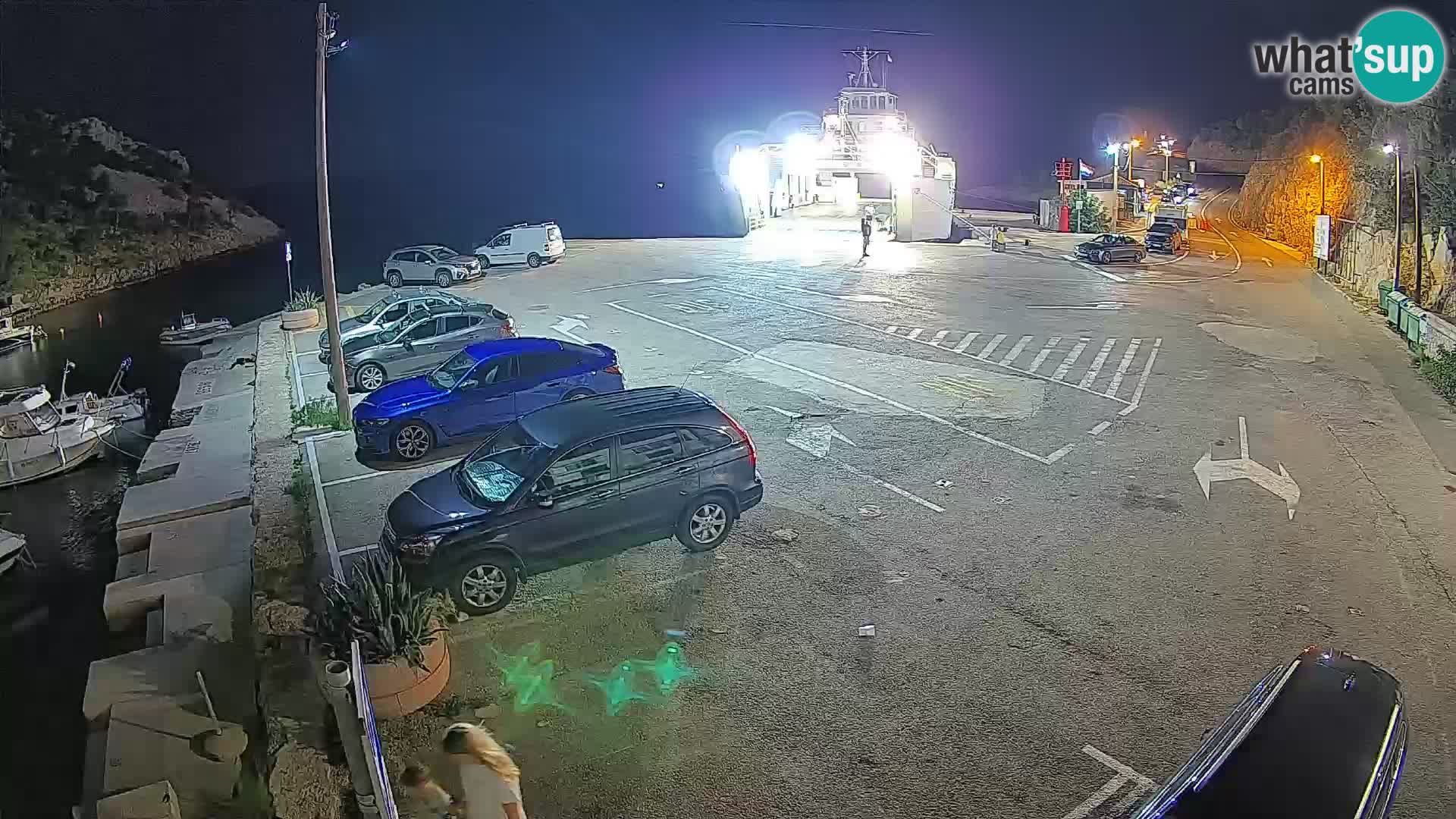 Webcam Prizna ferry port to Pag island