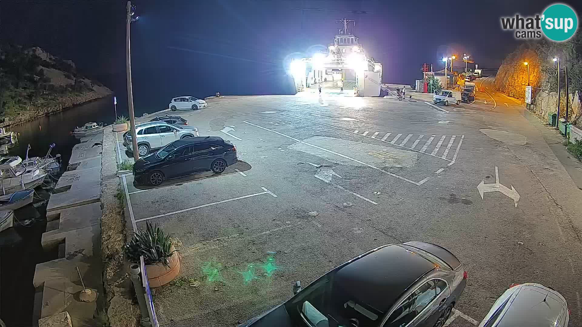 Webcam port de ferry de Prizna – vers l’île de Pag