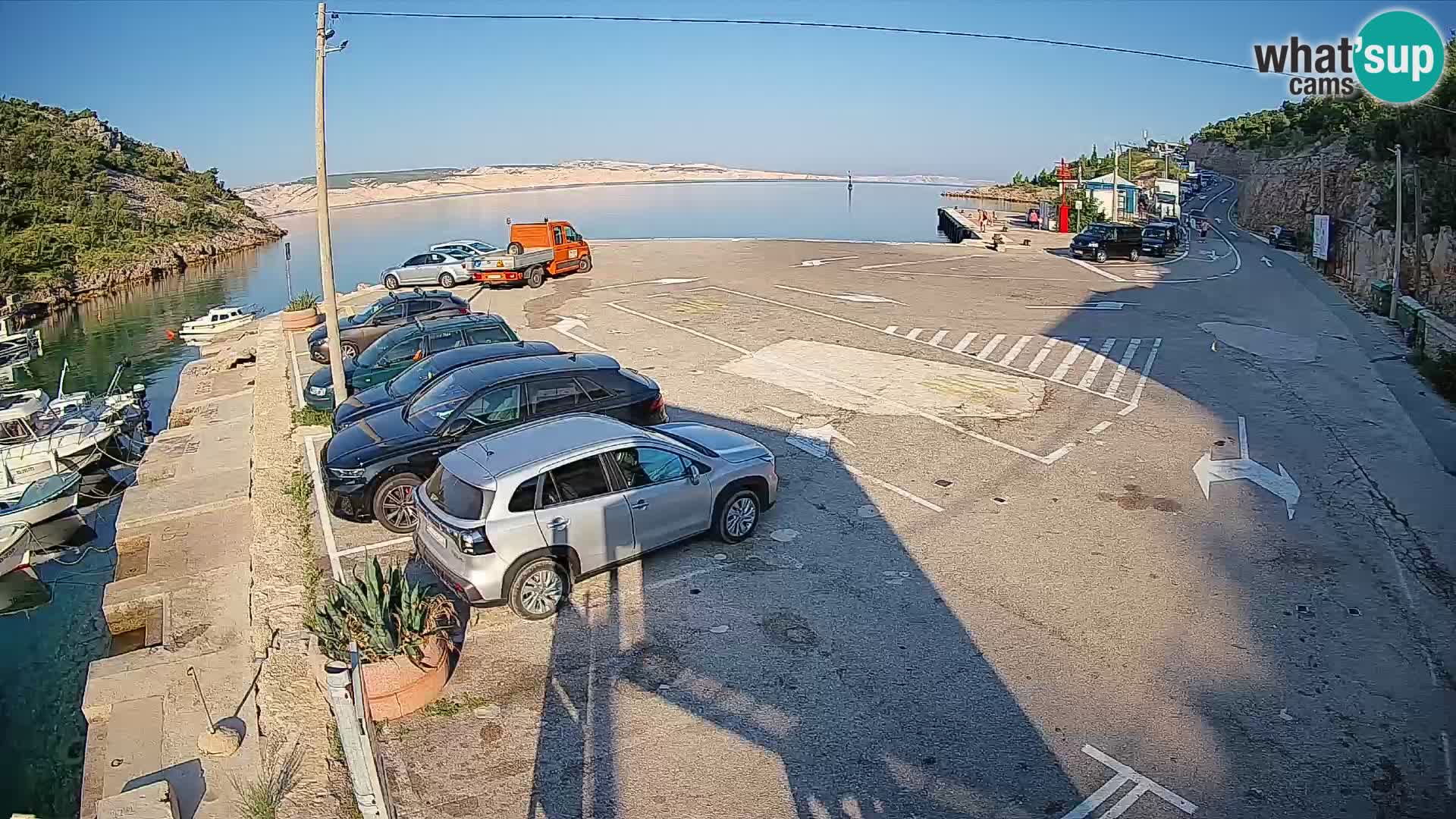 Webcam Fährhafen Prizna – zur Insel Pag
