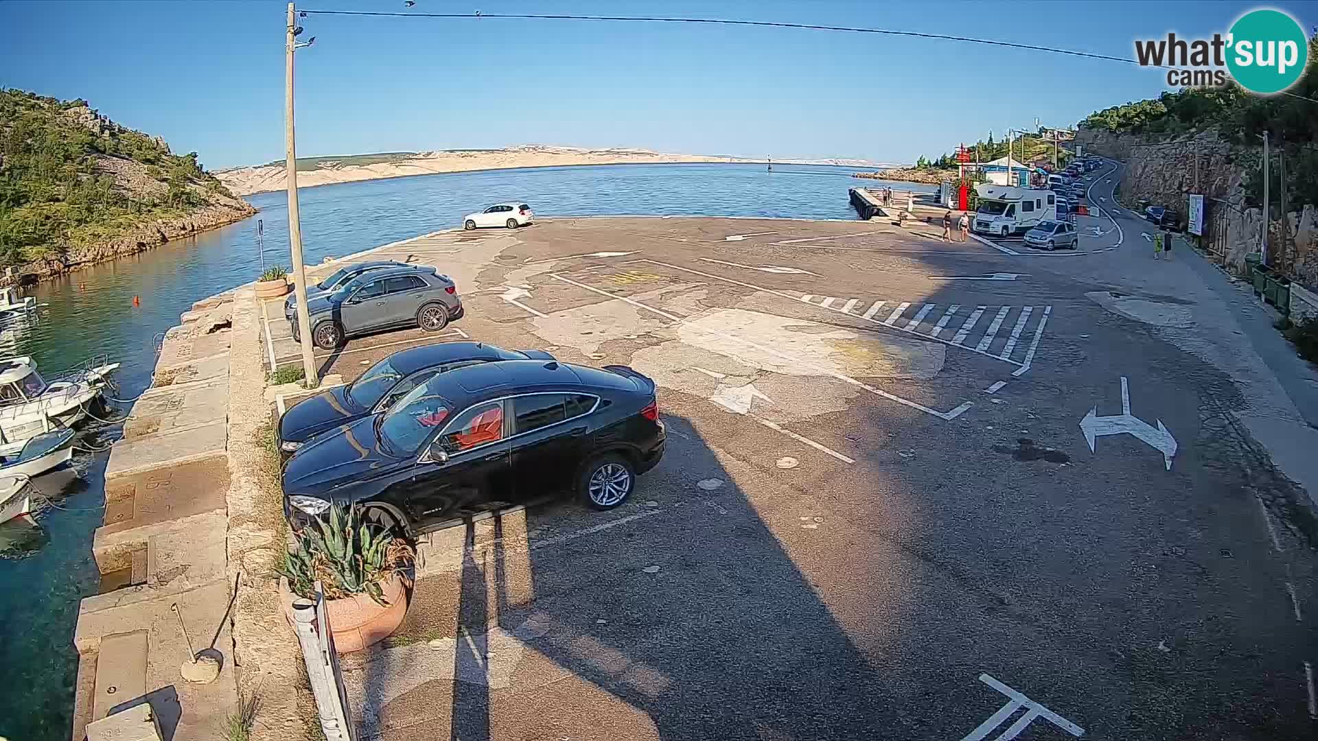 Webcam Fährhafen Prizna – zur Insel Pag