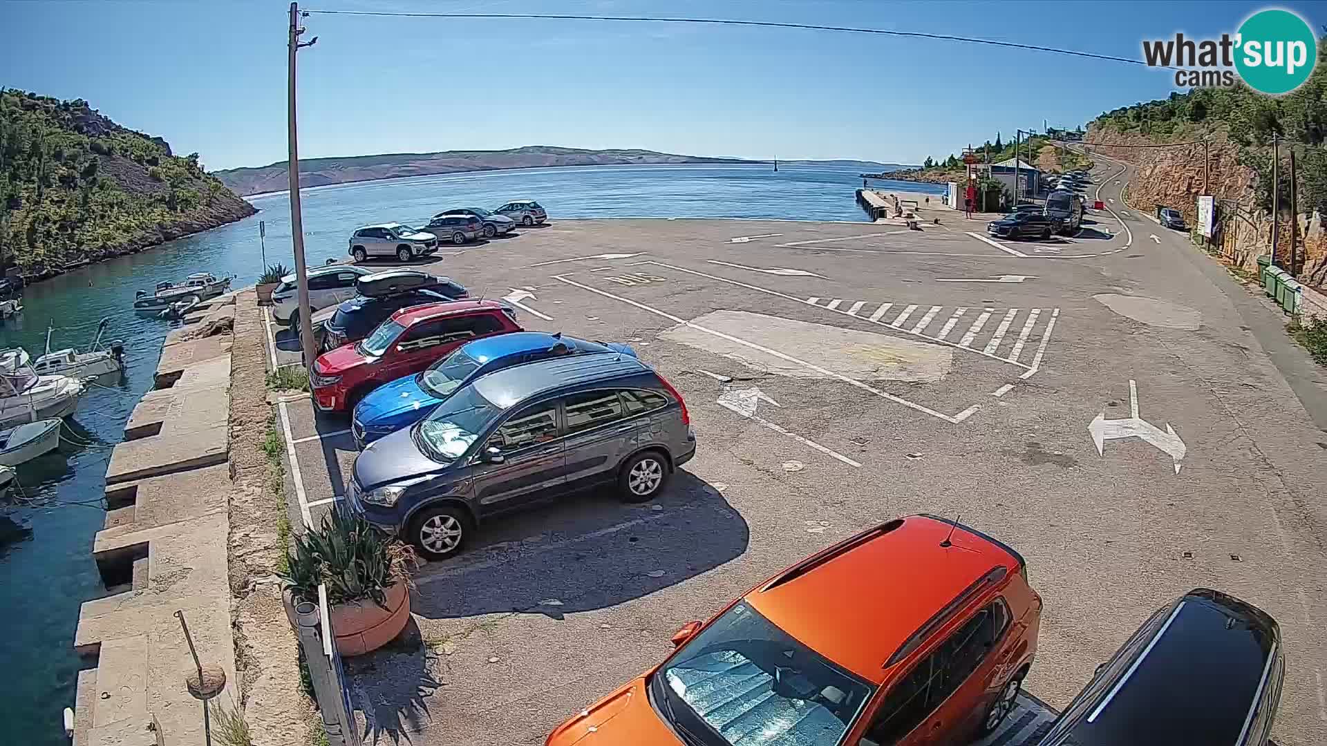 Webcam Prizna ferry port to Pag island