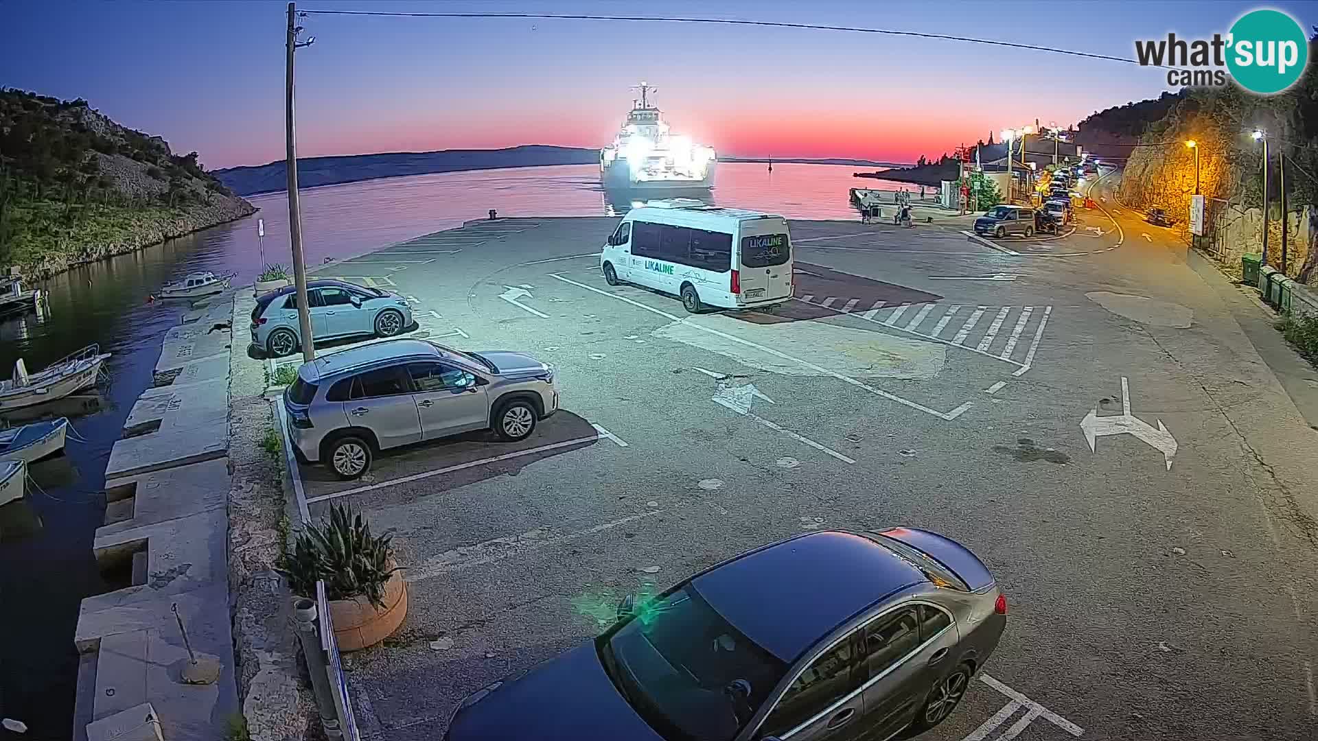Webcam Fährhafen Prizna – zur Insel Pag