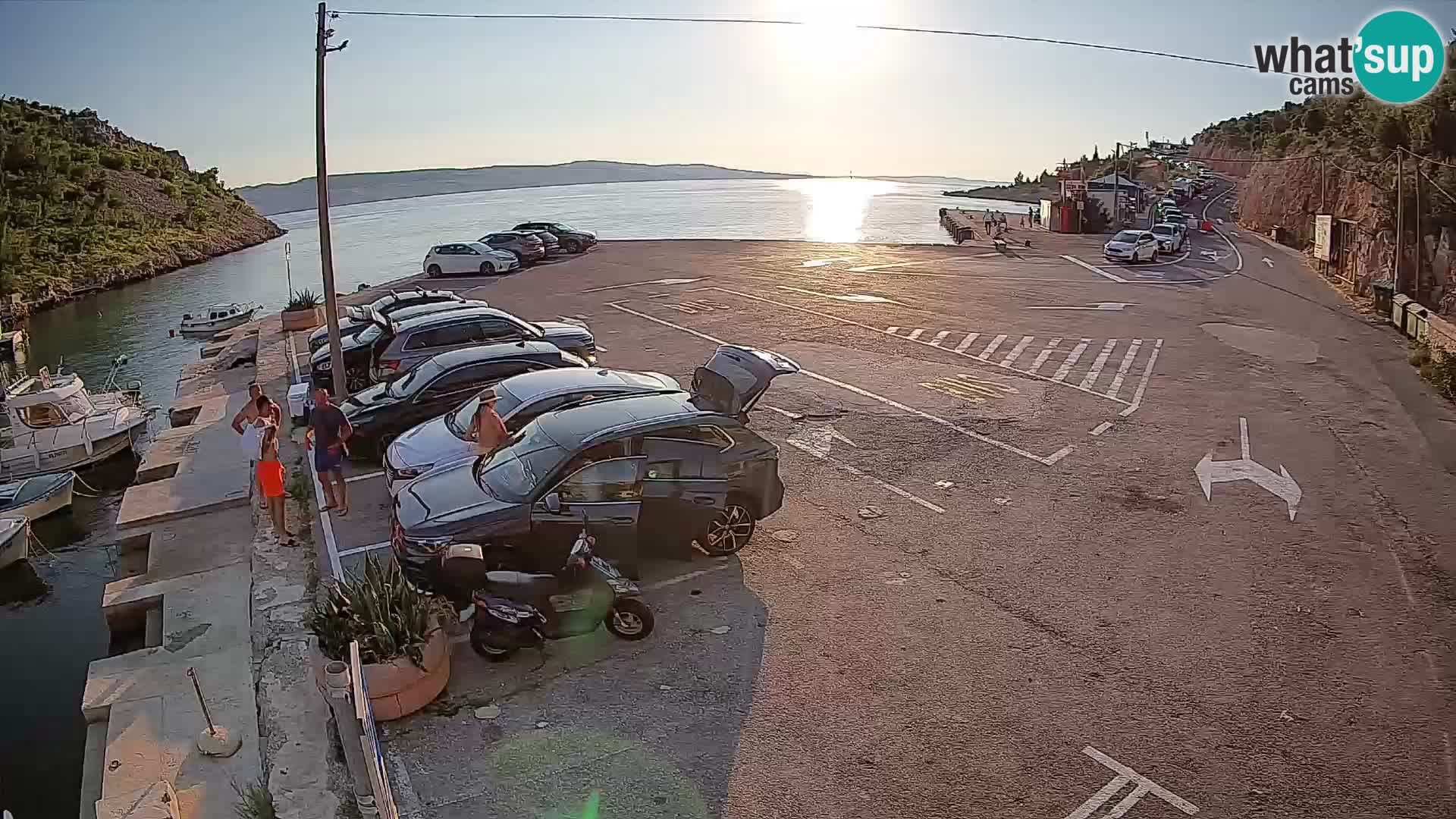 Webcam Fährhafen Prizna – zur Insel Pag