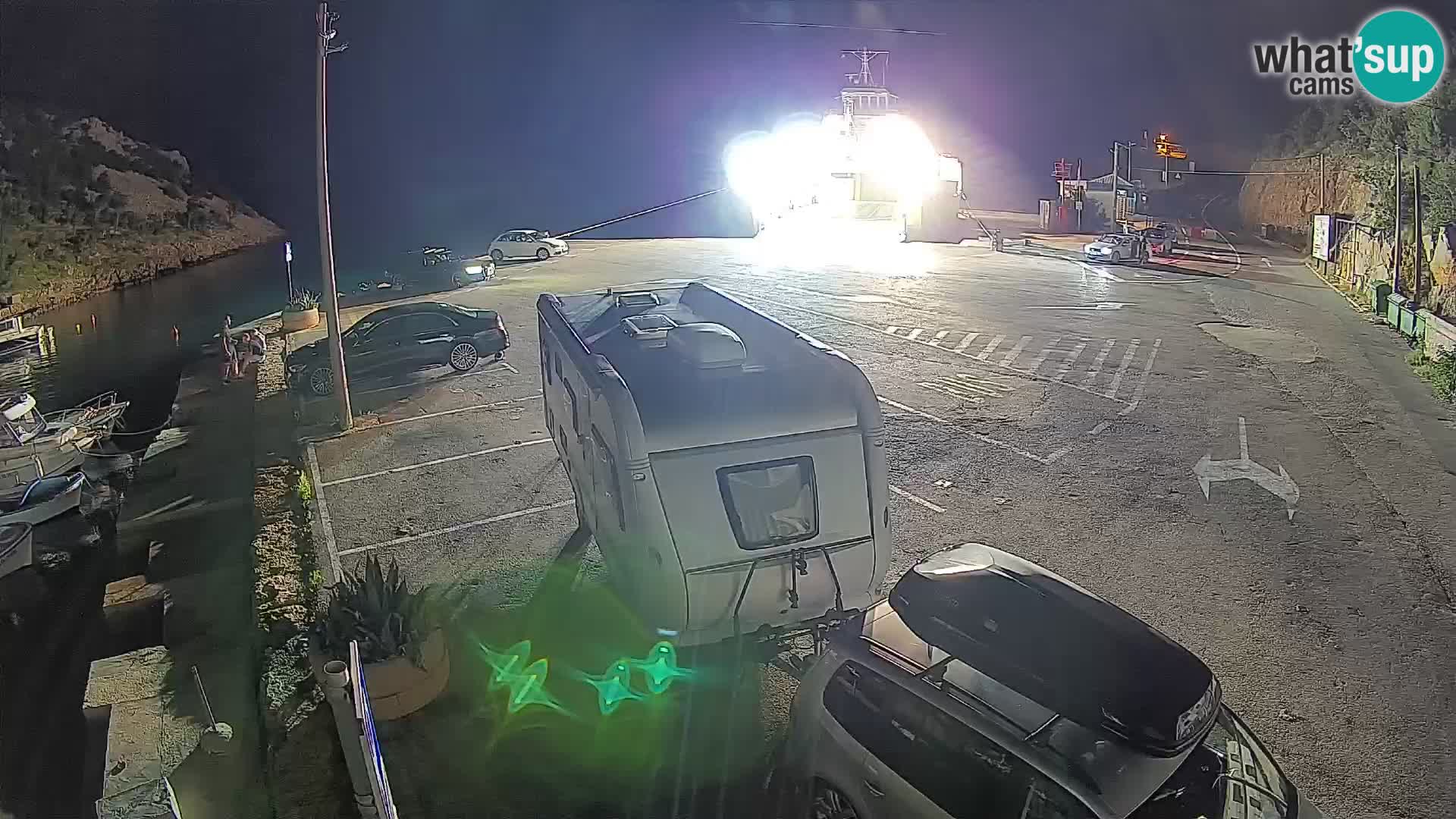 Webcam Prizna ferry port to Pag island