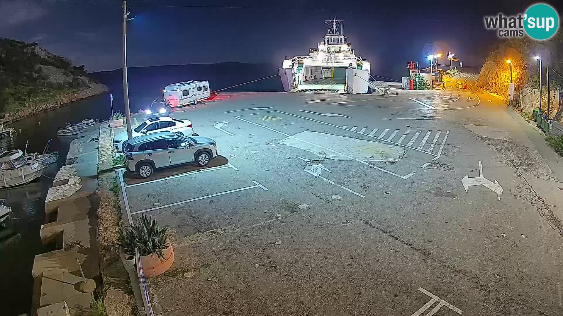 Webcam Fährhafen Prizna – zur Insel Pag