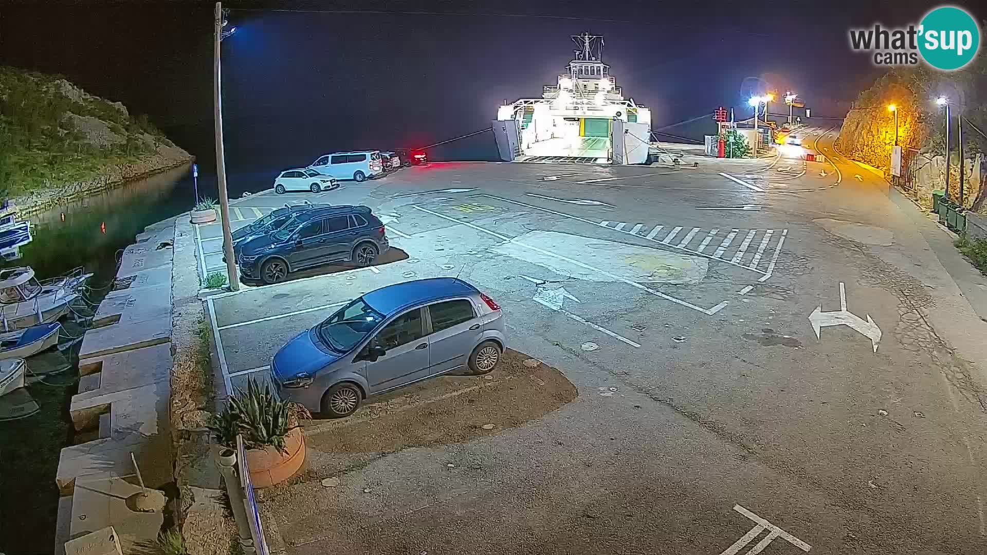 Webcam Prizna ferry port to Pag island