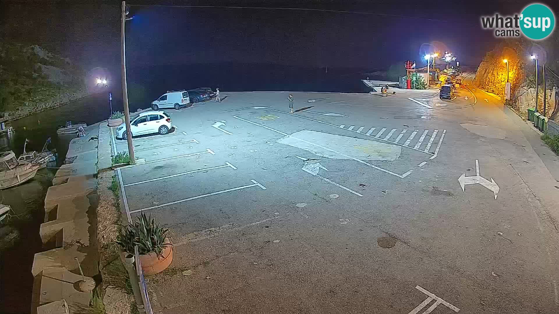Webcam Prizna ferry port to Pag island