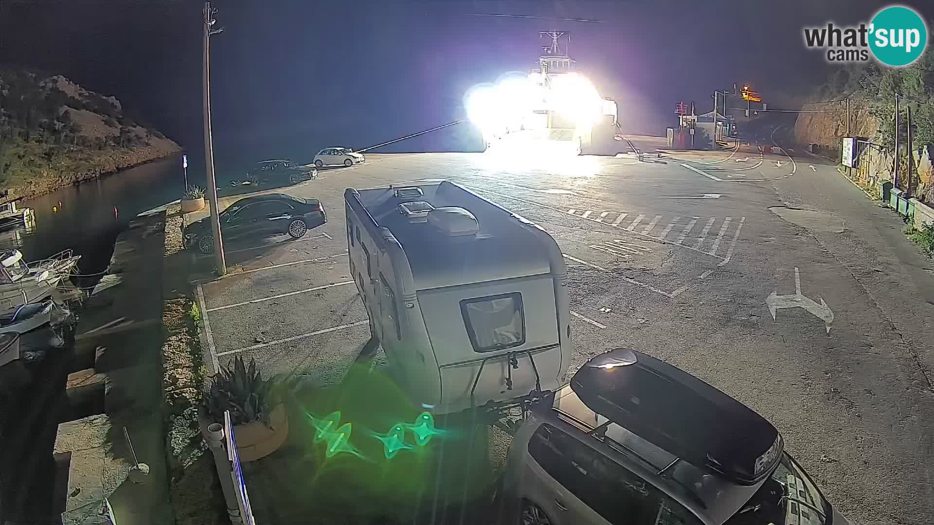Webcam Prizna ferry port to Pag island