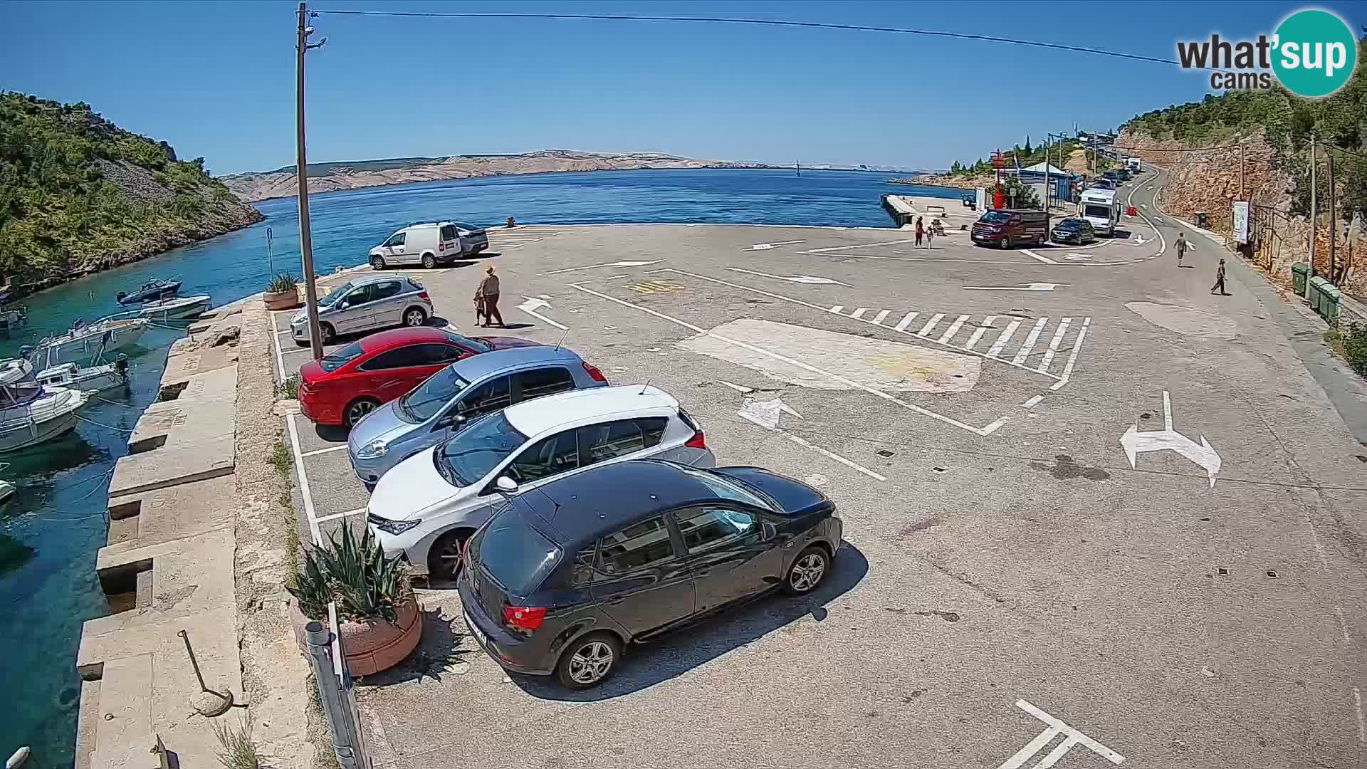 Webcam Prizna ferry port to Pag island