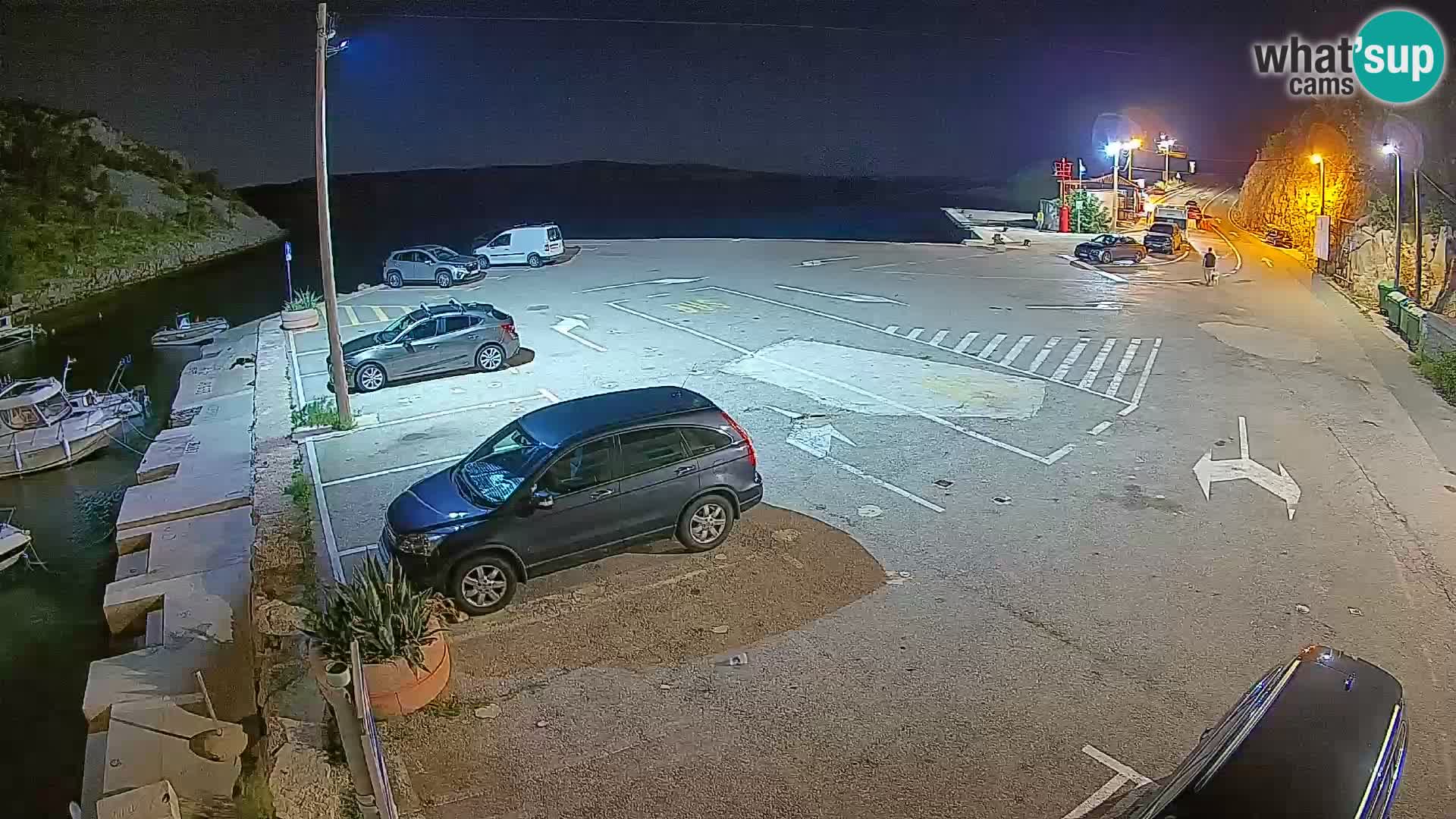 Webcam Prizna ferry port to Pag island