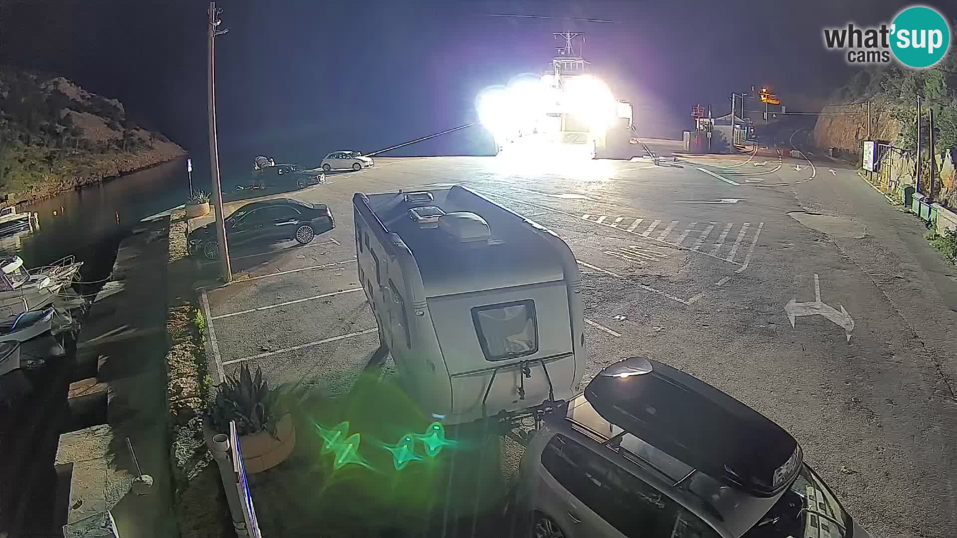 Webcam Prizna ferry port to Pag island