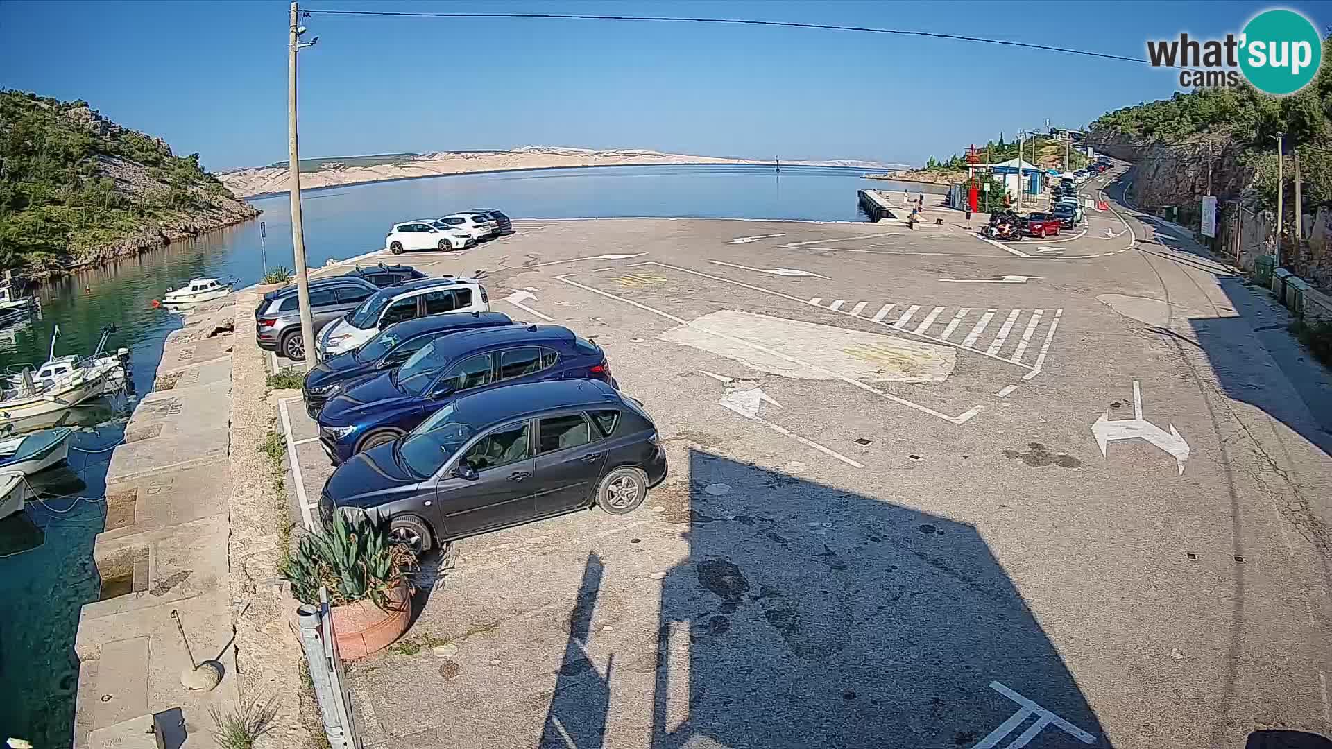 Webcam Prizna ferry port to Pag island