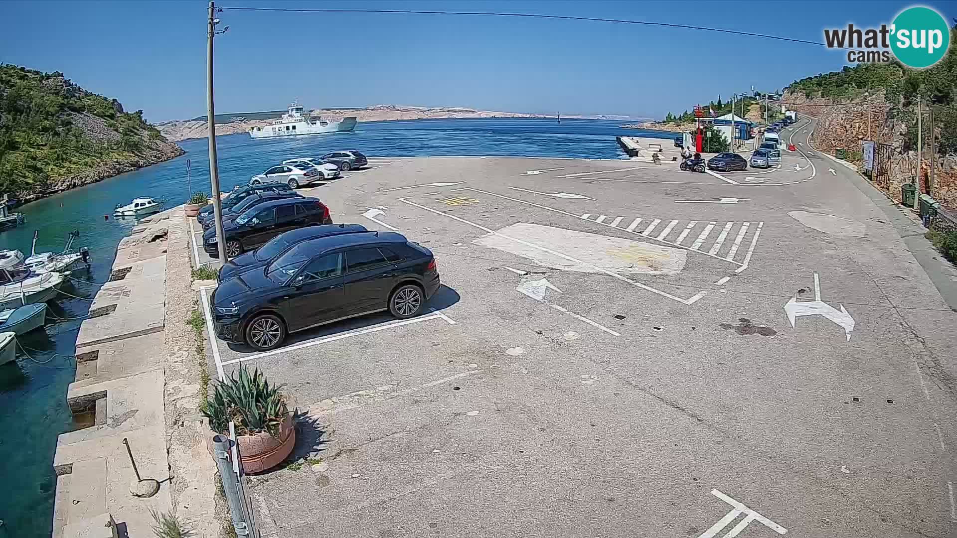 Webcam Fährhafen Prizna – zur Insel Pag