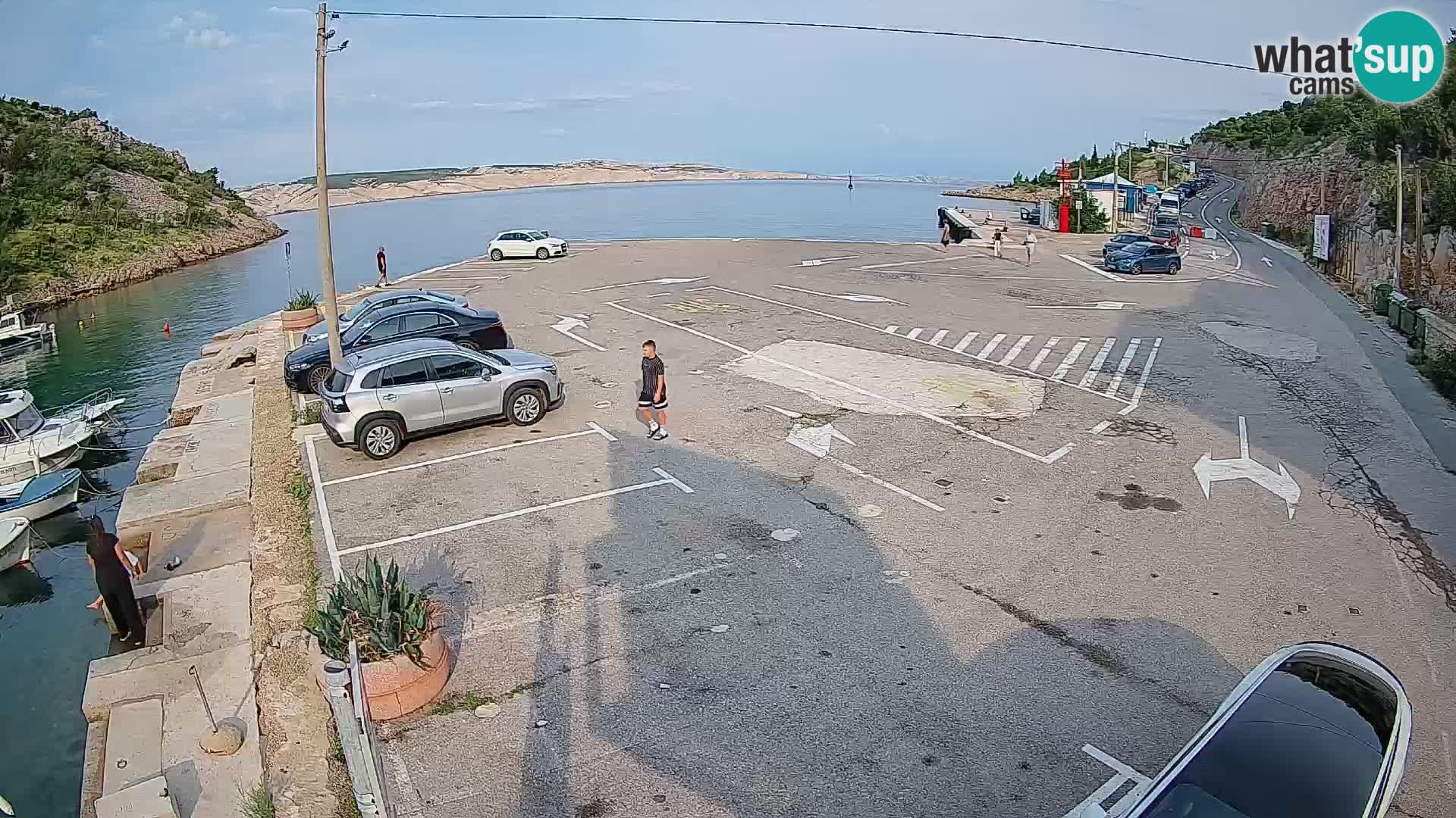 Webcam port de ferry de Prizna – vers l’île de Pag