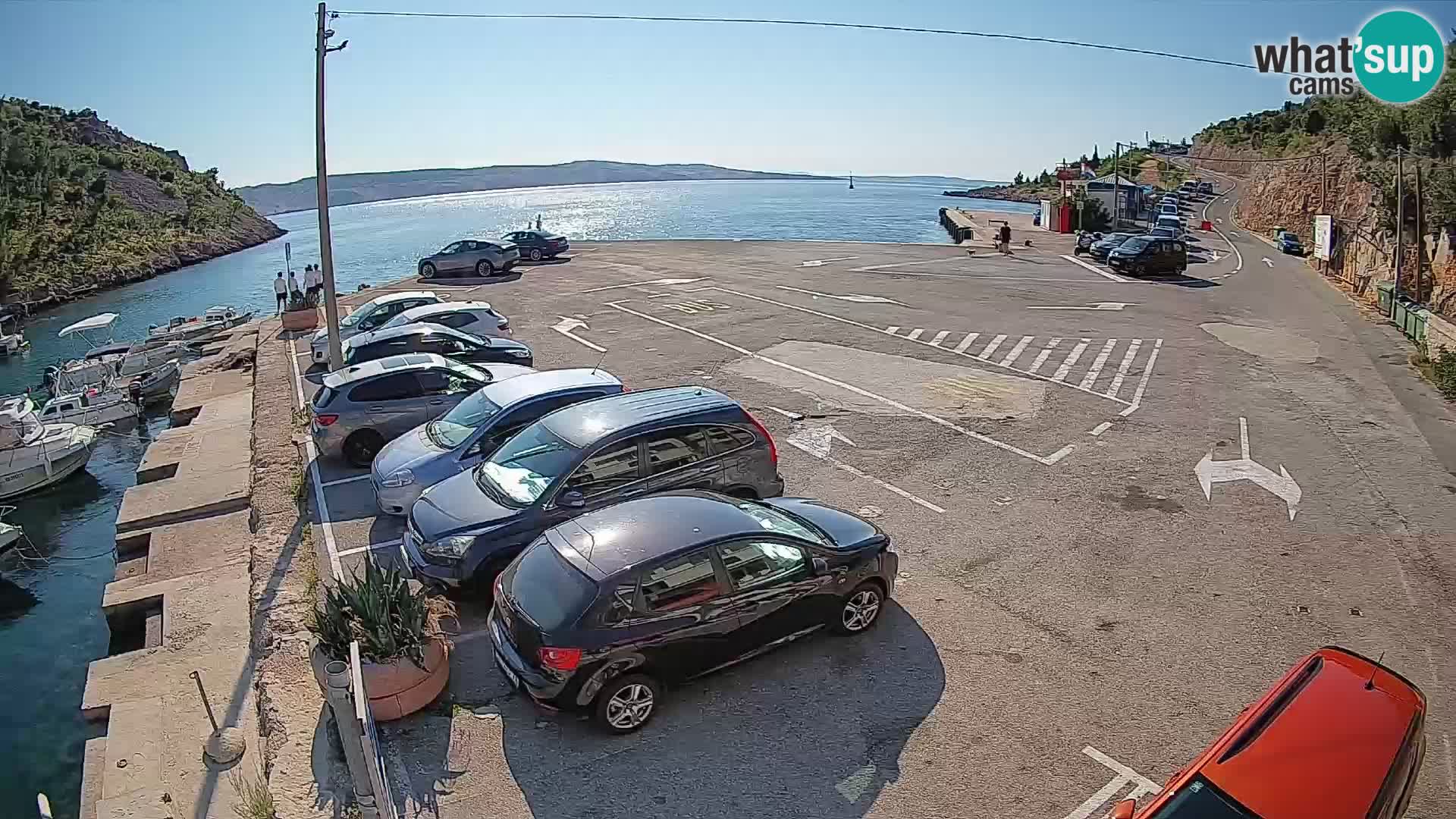 Webcam Prizna ferry port to Pag island