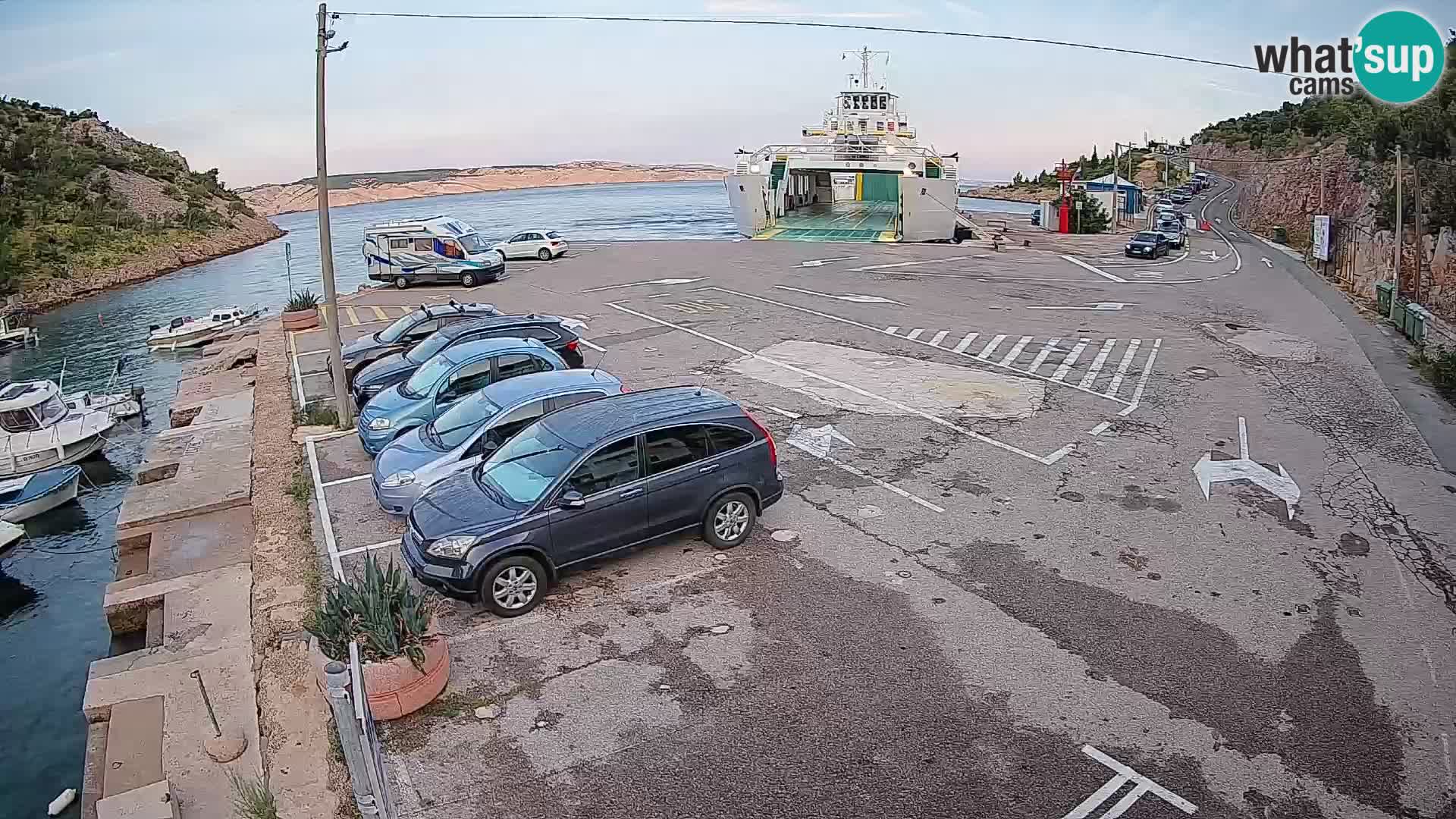 Webcam Fährhafen Prizna – zur Insel Pag