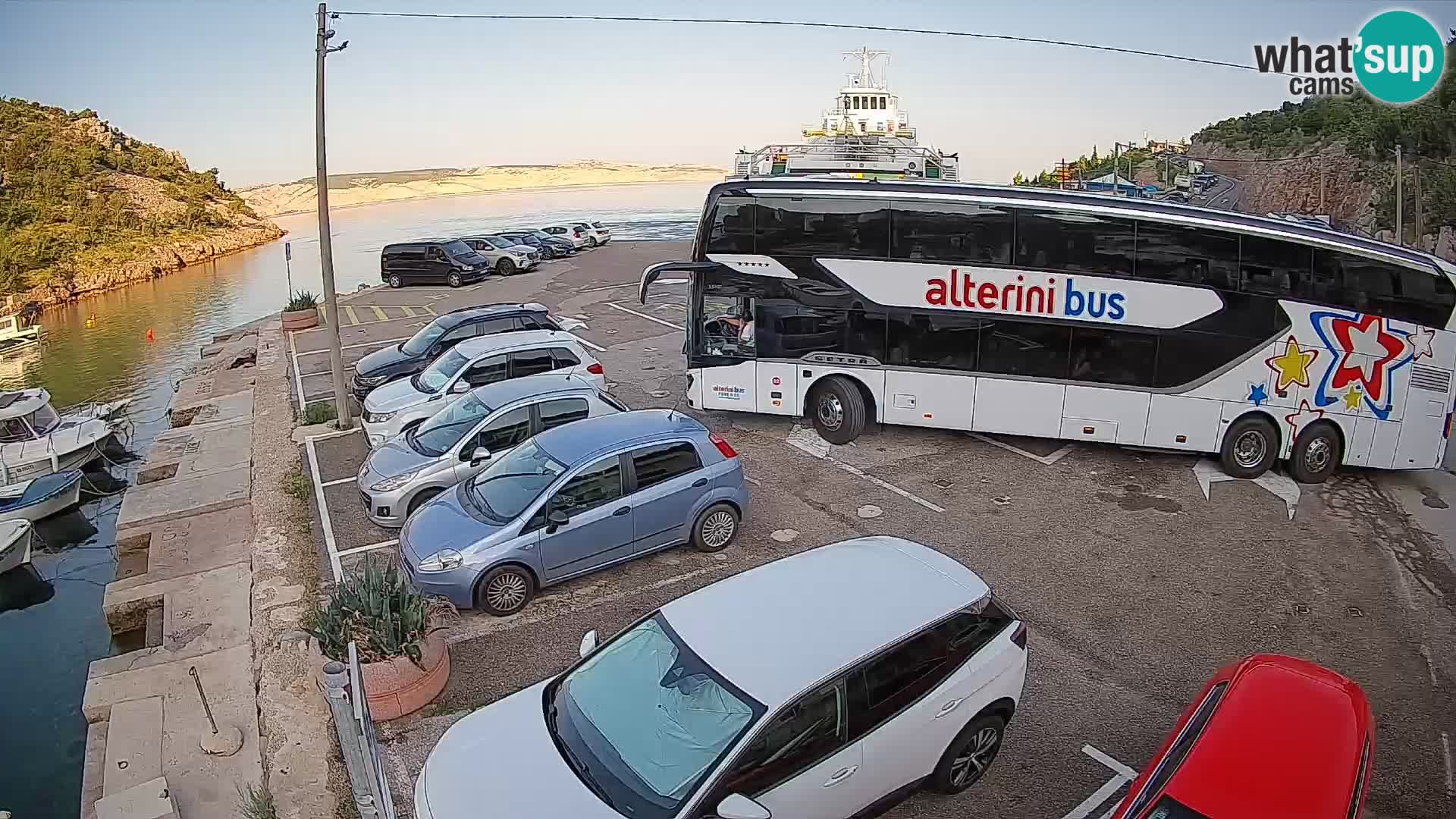 Webcam Fährhafen Prizna – zur Insel Pag