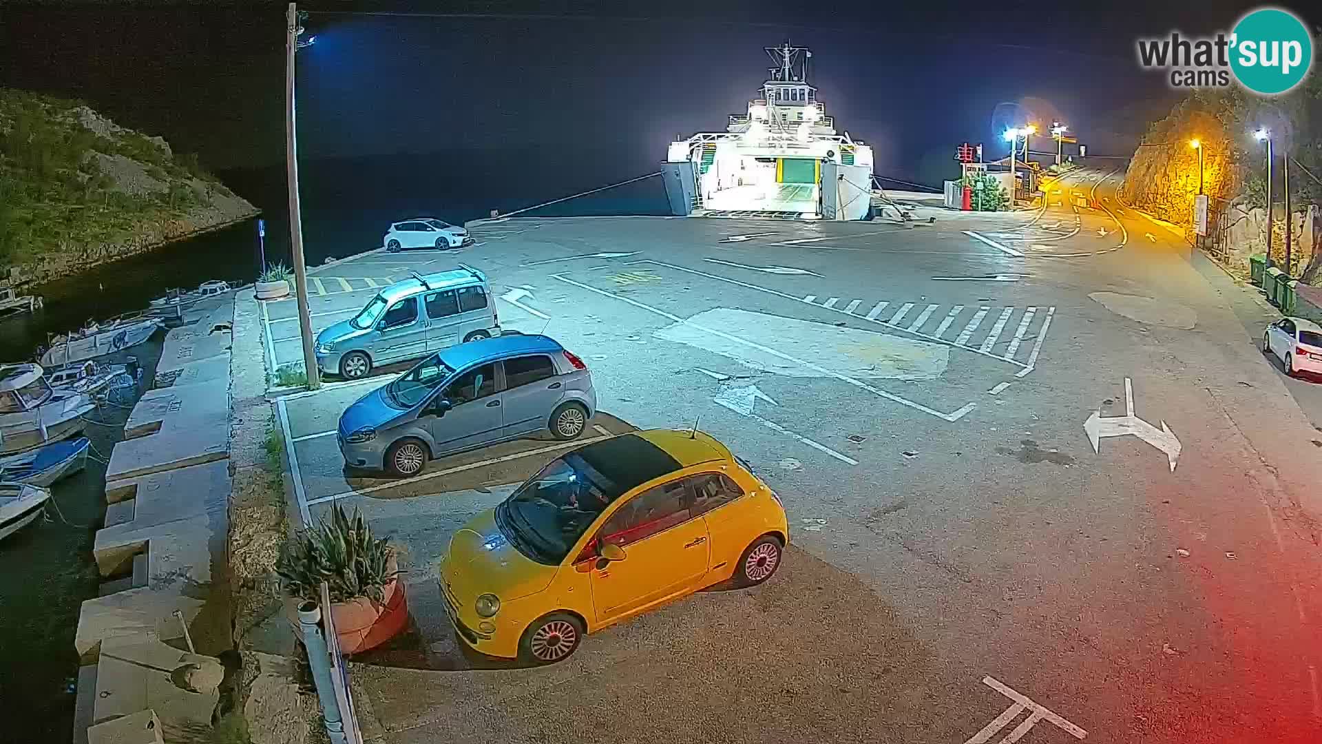 Webcam port de ferry de Prizna – vers l’île de Pag