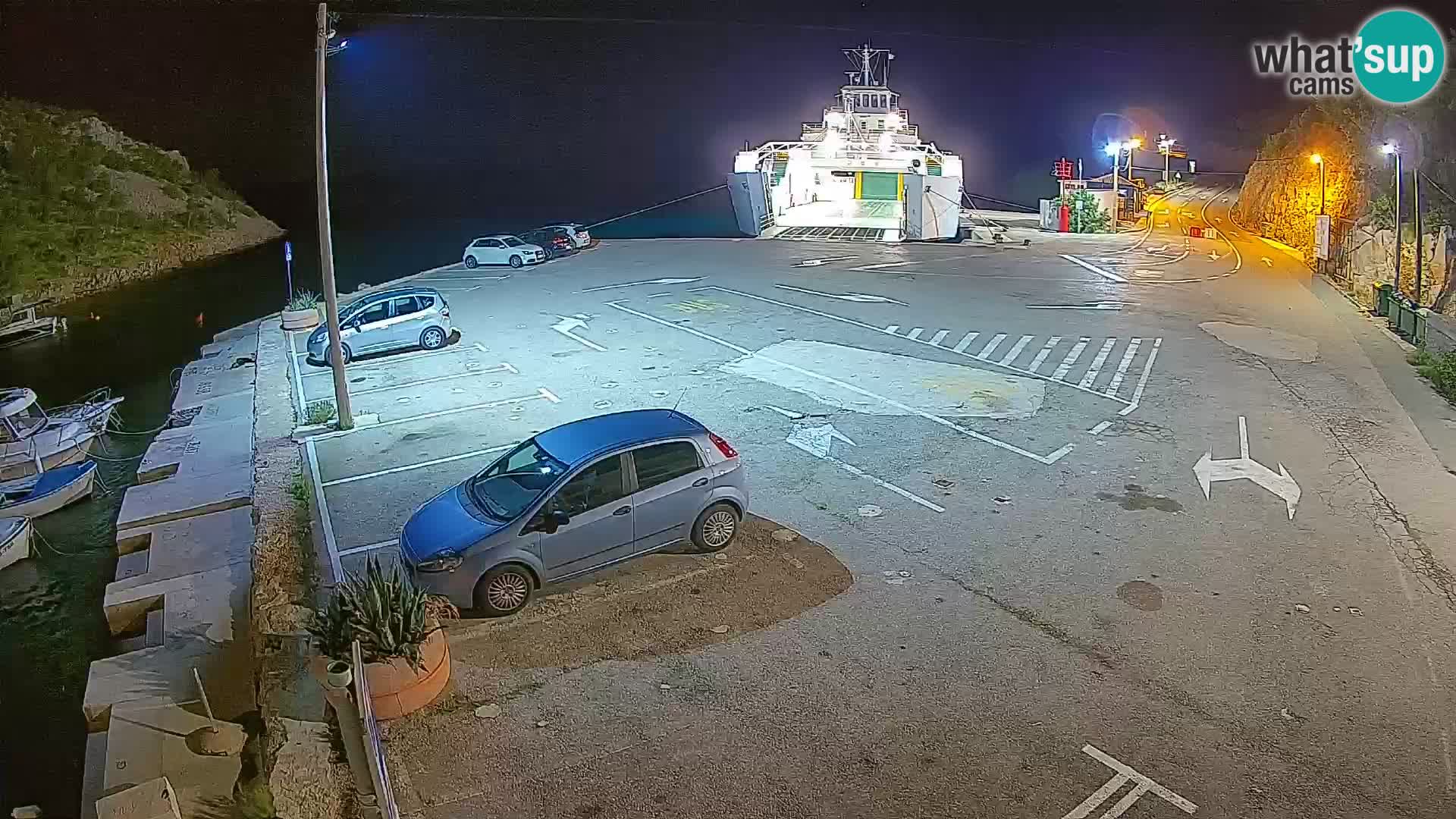 Webcam port de ferry de Prizna – vers l’île de Pag