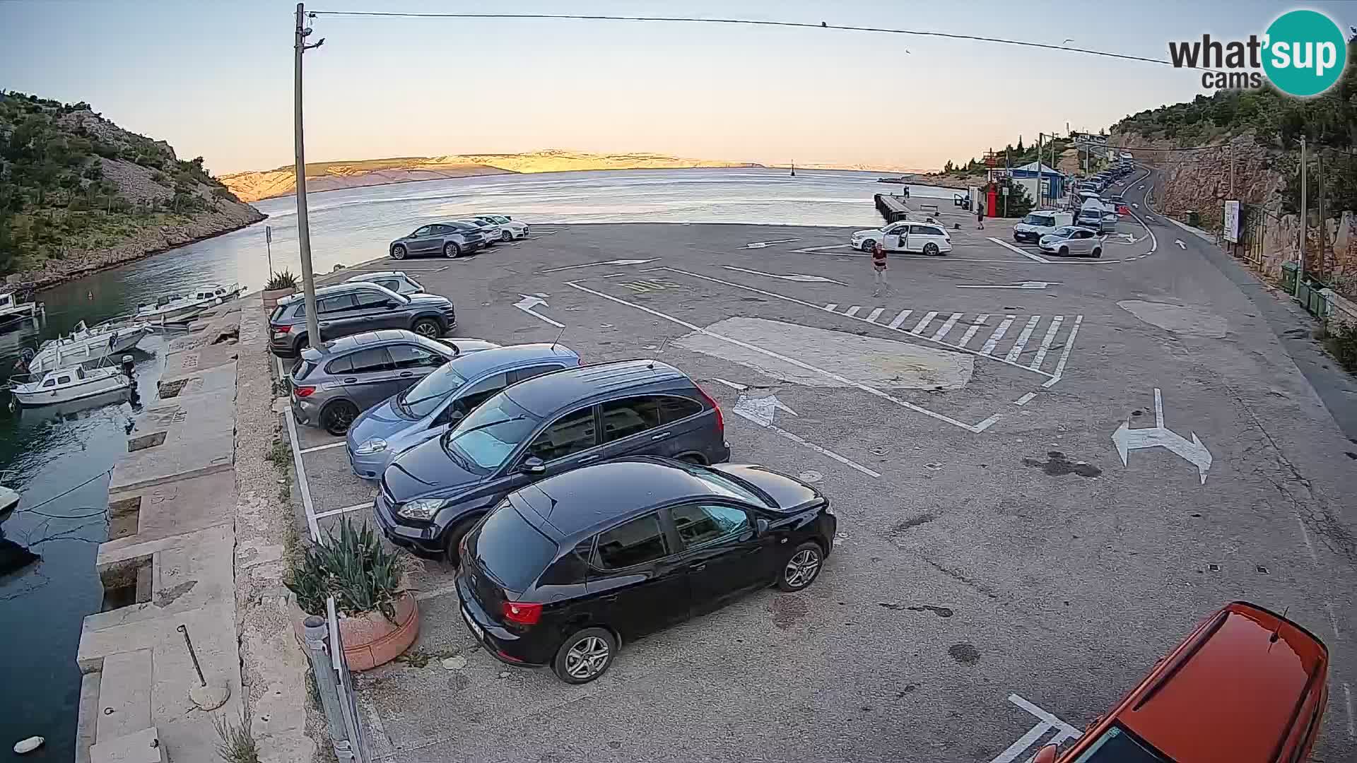 Webcam Prizna ferry port to Pag island