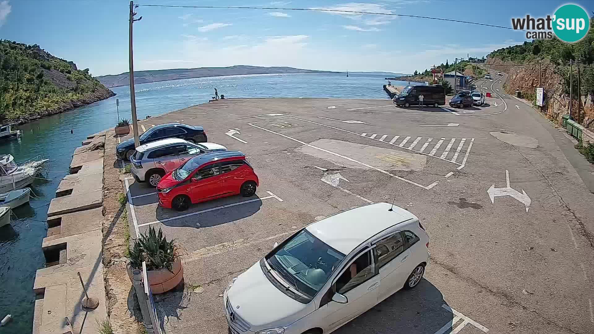Webcam Fährhafen Prizna – zur Insel Pag