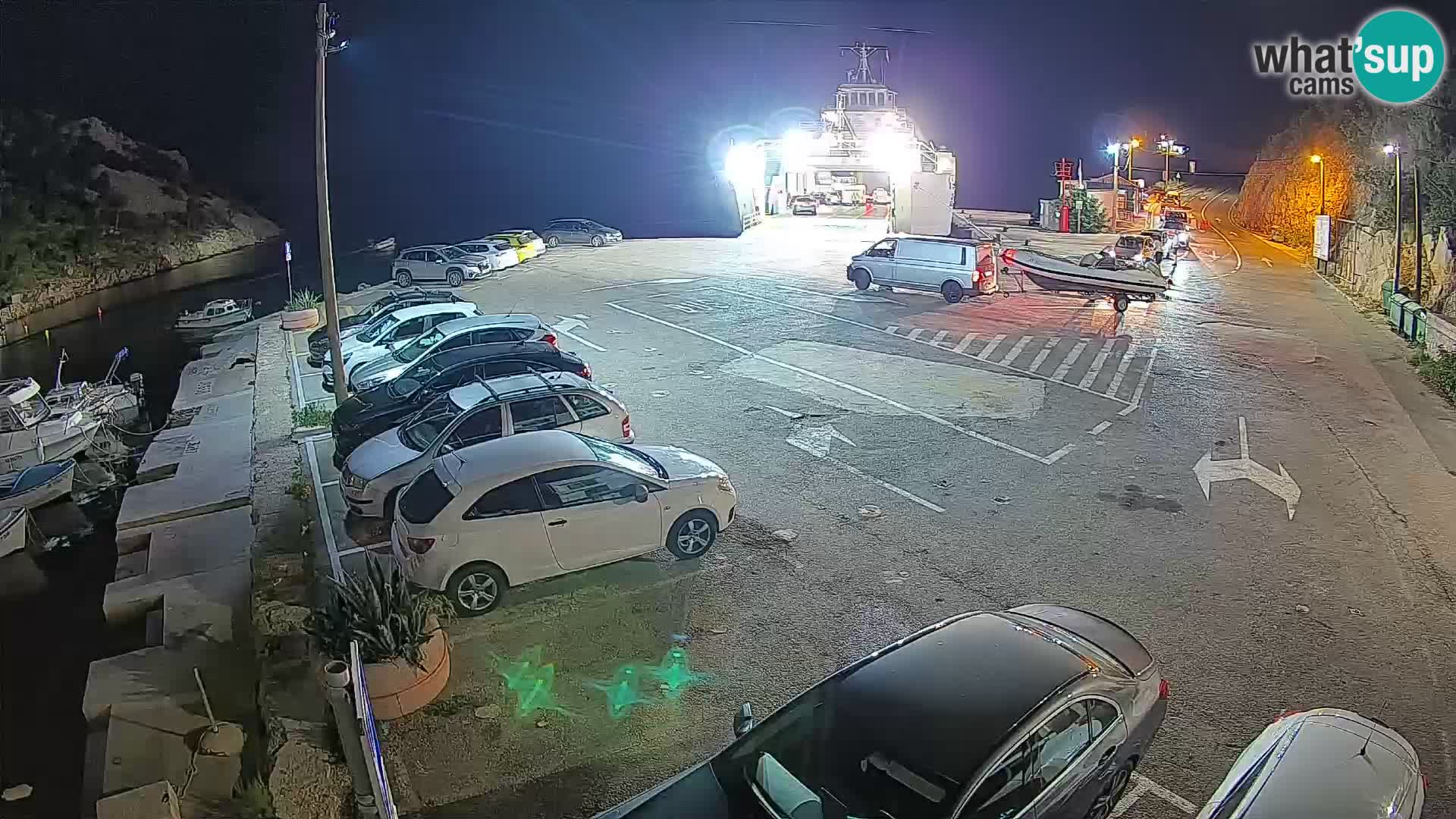 Webcam Fährhafen Prizna – zur Insel Pag