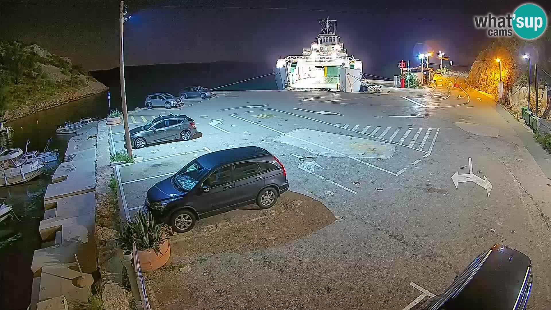 Webcam Fährhafen Prizna – zur Insel Pag