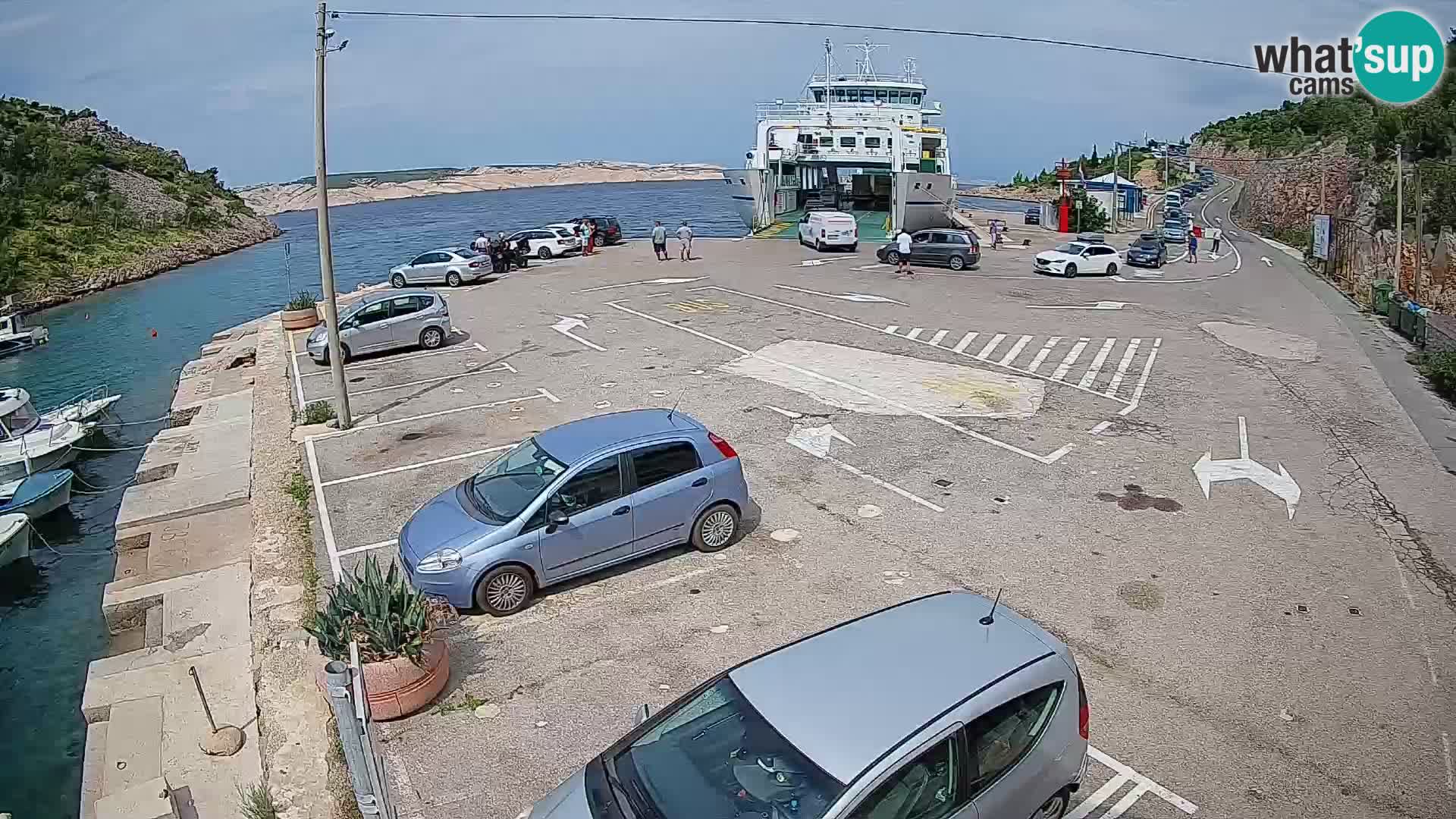 Webcam Fährhafen Prizna – zur Insel Pag